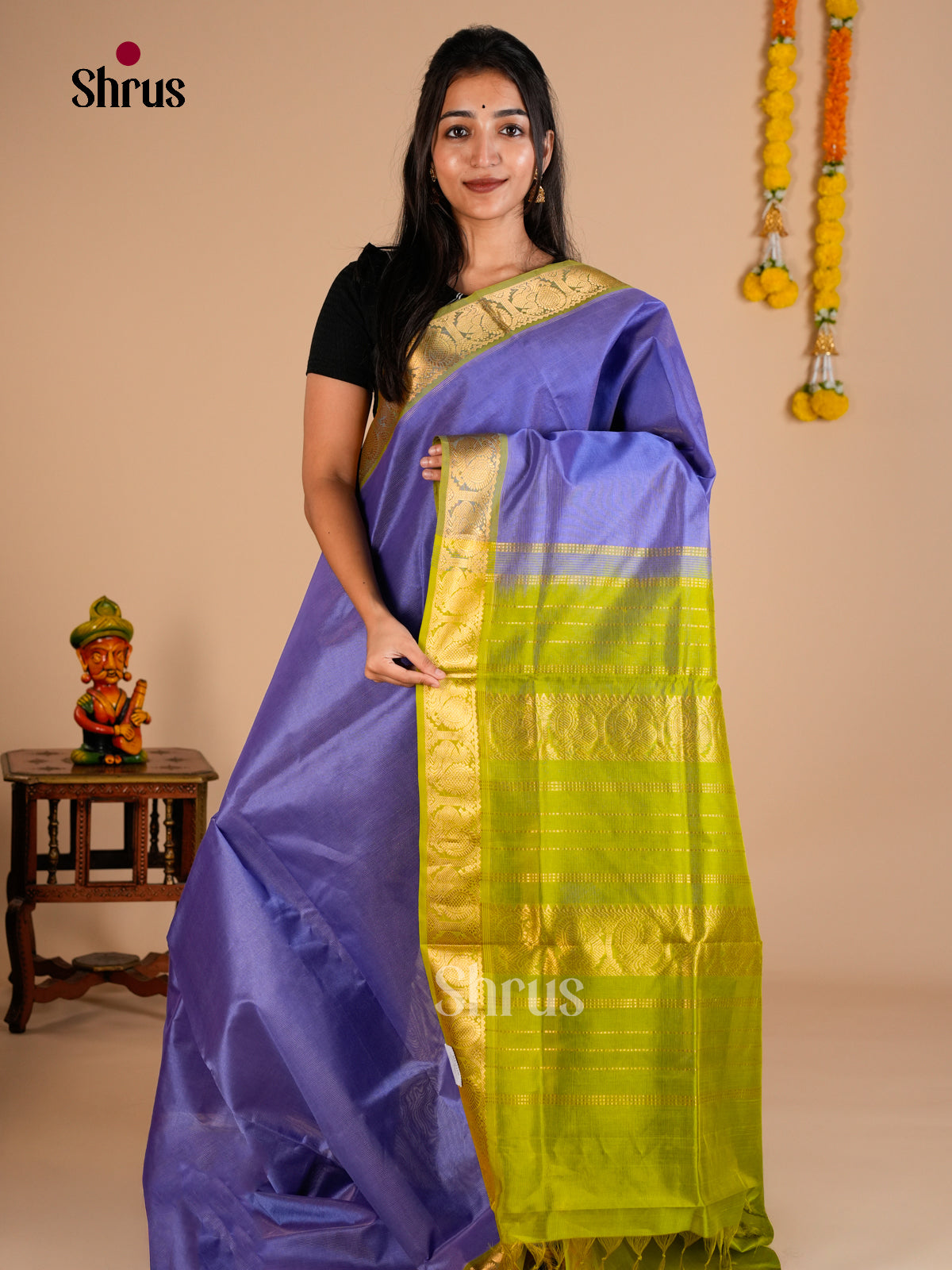 Silk Cotton Saree - EDS10041 - Shop on Shrus.com
