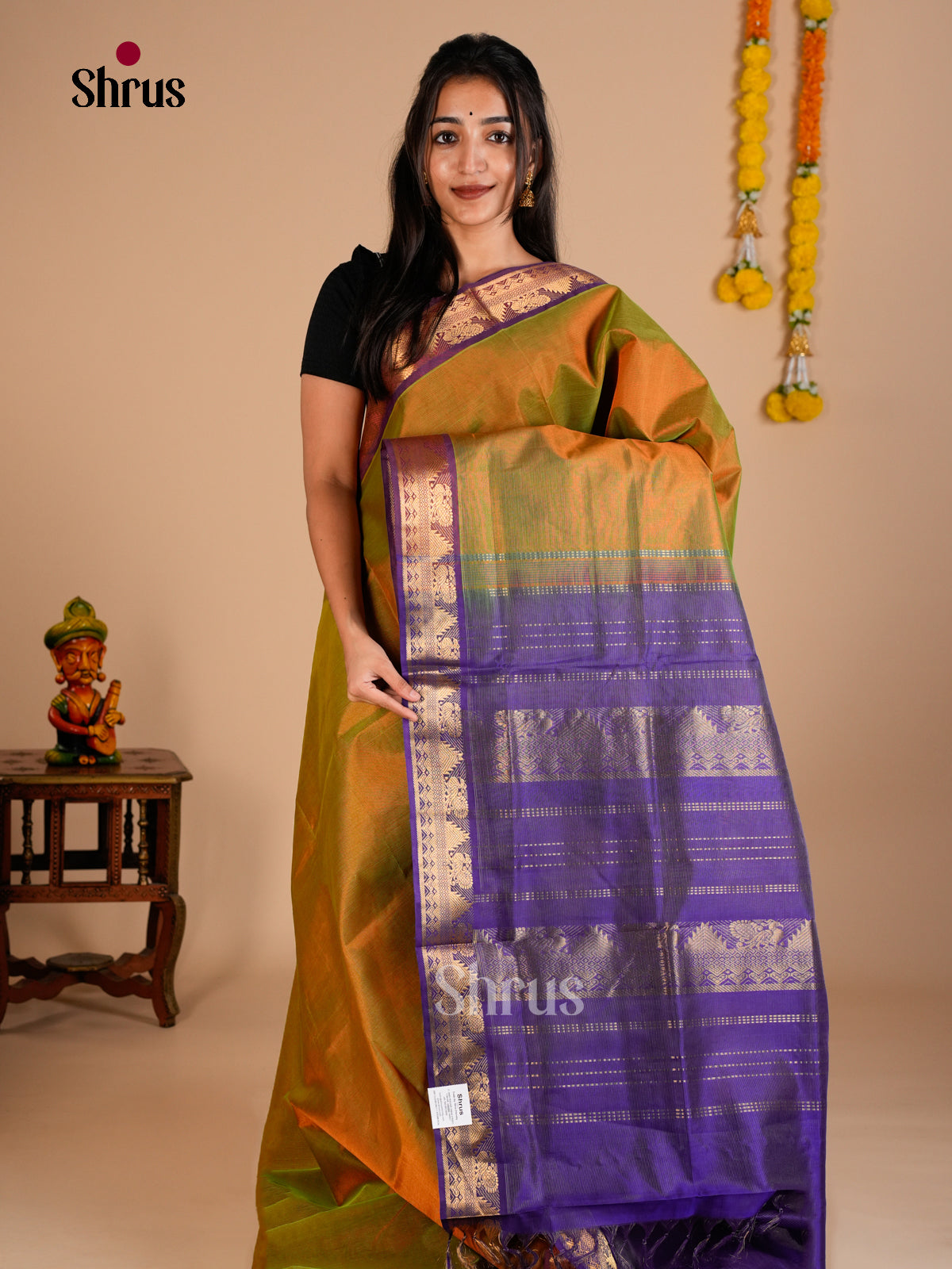 Silk Cotton Saree - EDS10060 - Shop on Shrus.com