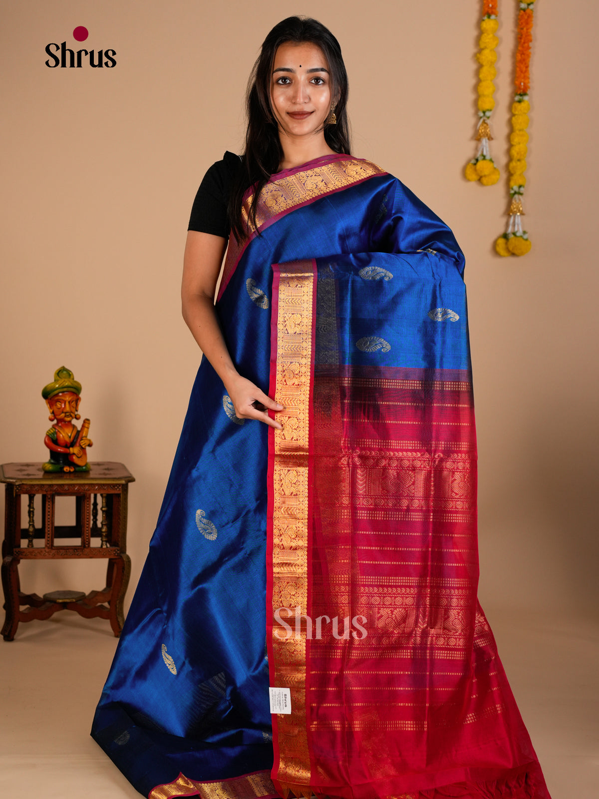 Silk Cotton Saree - EDS10067 - Shop on Shrus.com