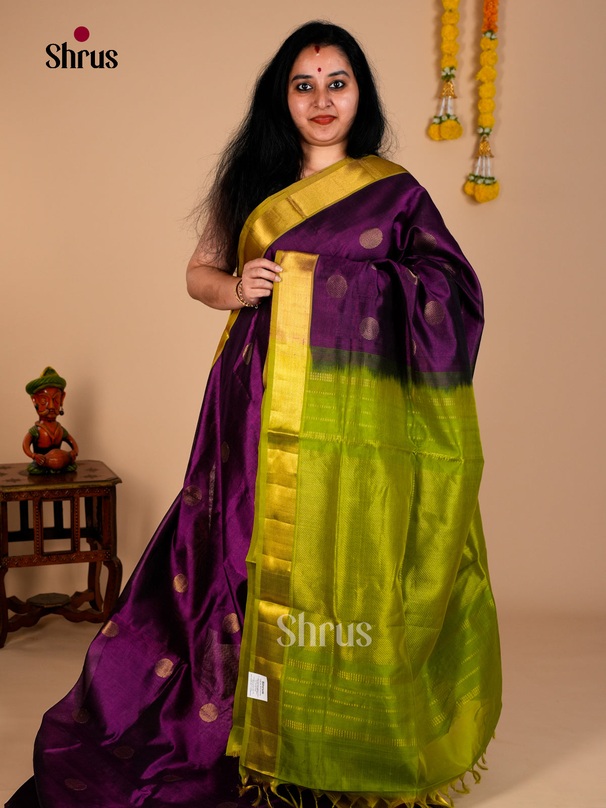 Silk Cotton Saree - EDS10075 - Shop on Shrus.com