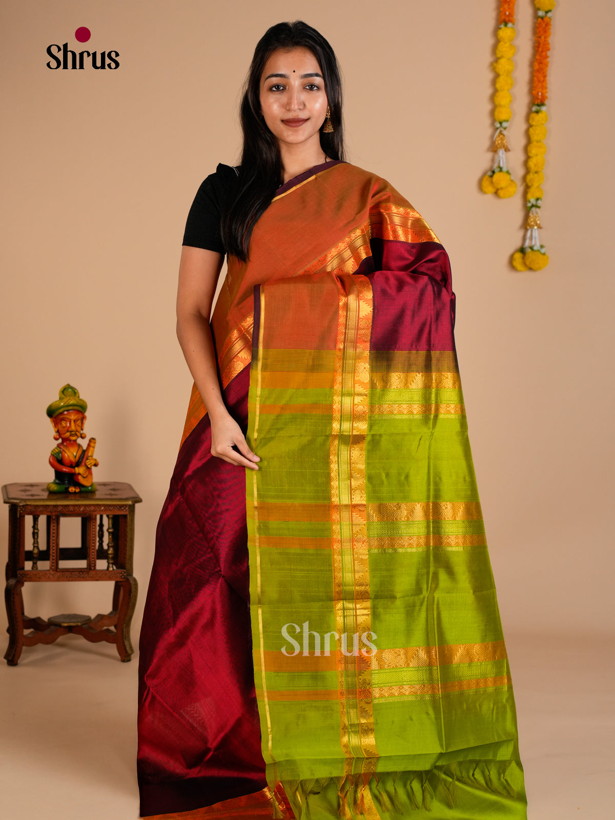 Silk Cotton Saree - EDS10084 - Shop on Shrus.com