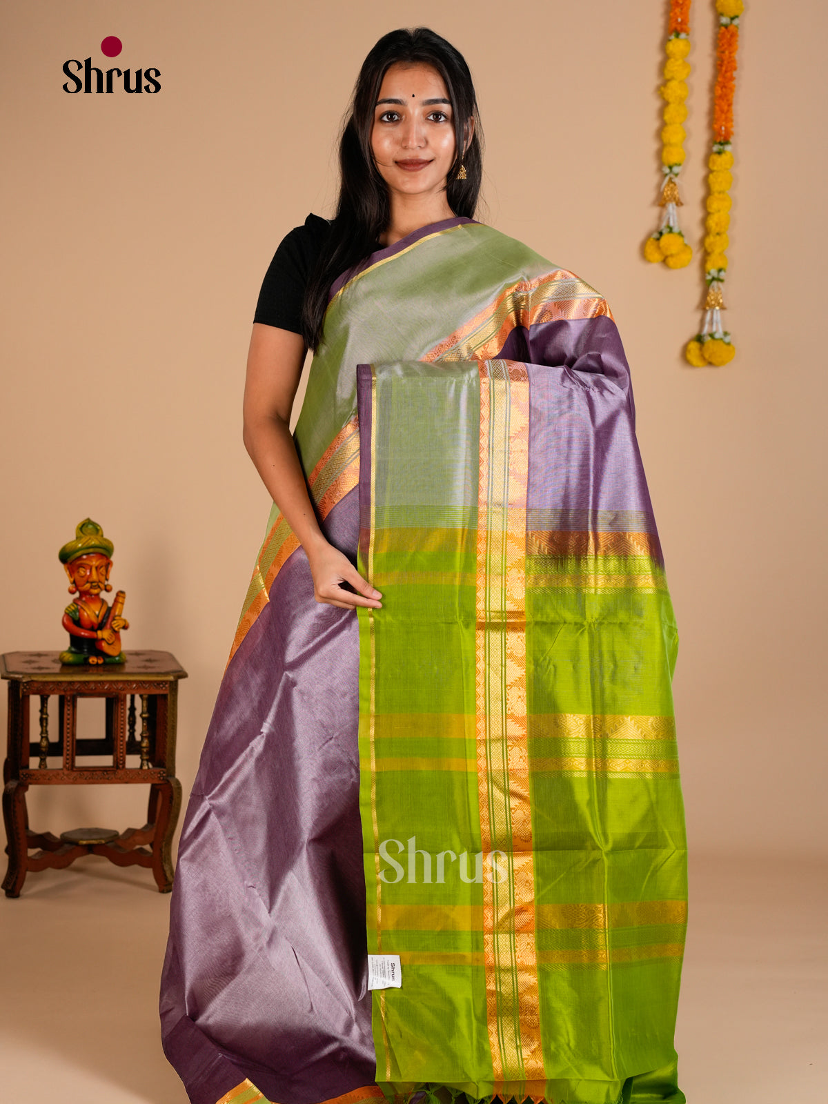 Silk Cotton Saree - EDS10088 - Shop on Shrus.com