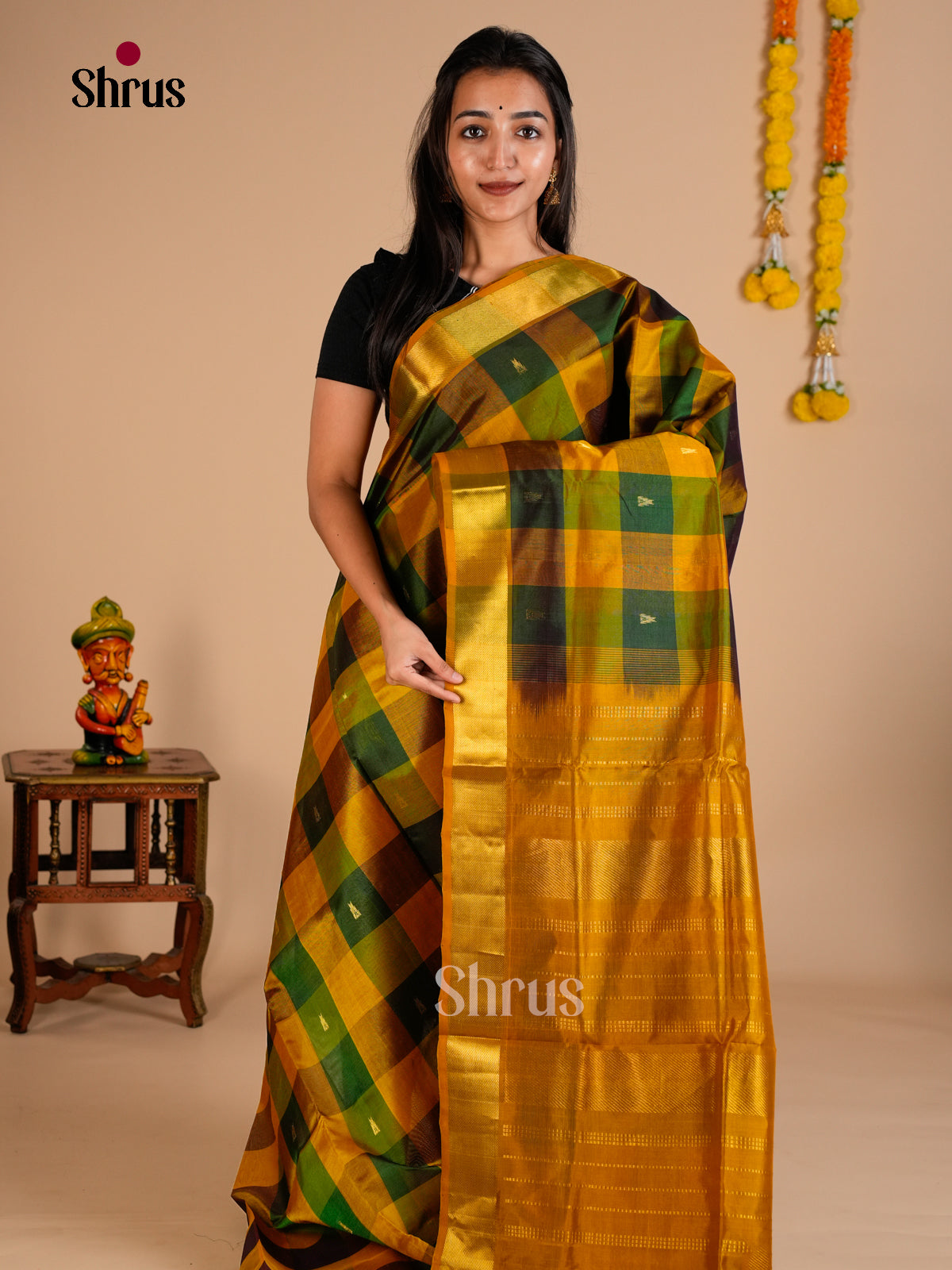 Silk Cotton Saree - EDS10090 - Shop on Shrus.com