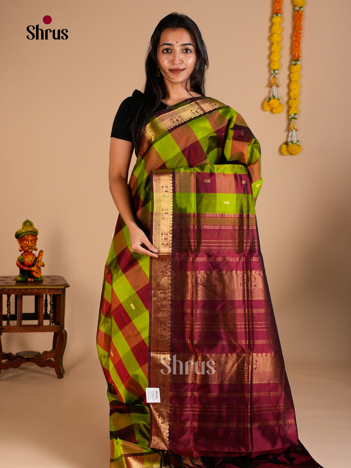 Silk Cotton Saree - EDS10091 - Shop on Shrus.com