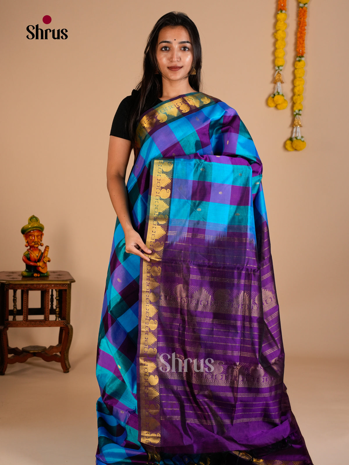 Silk Cotton Saree - EDS10093 - Shop on Shrus.com