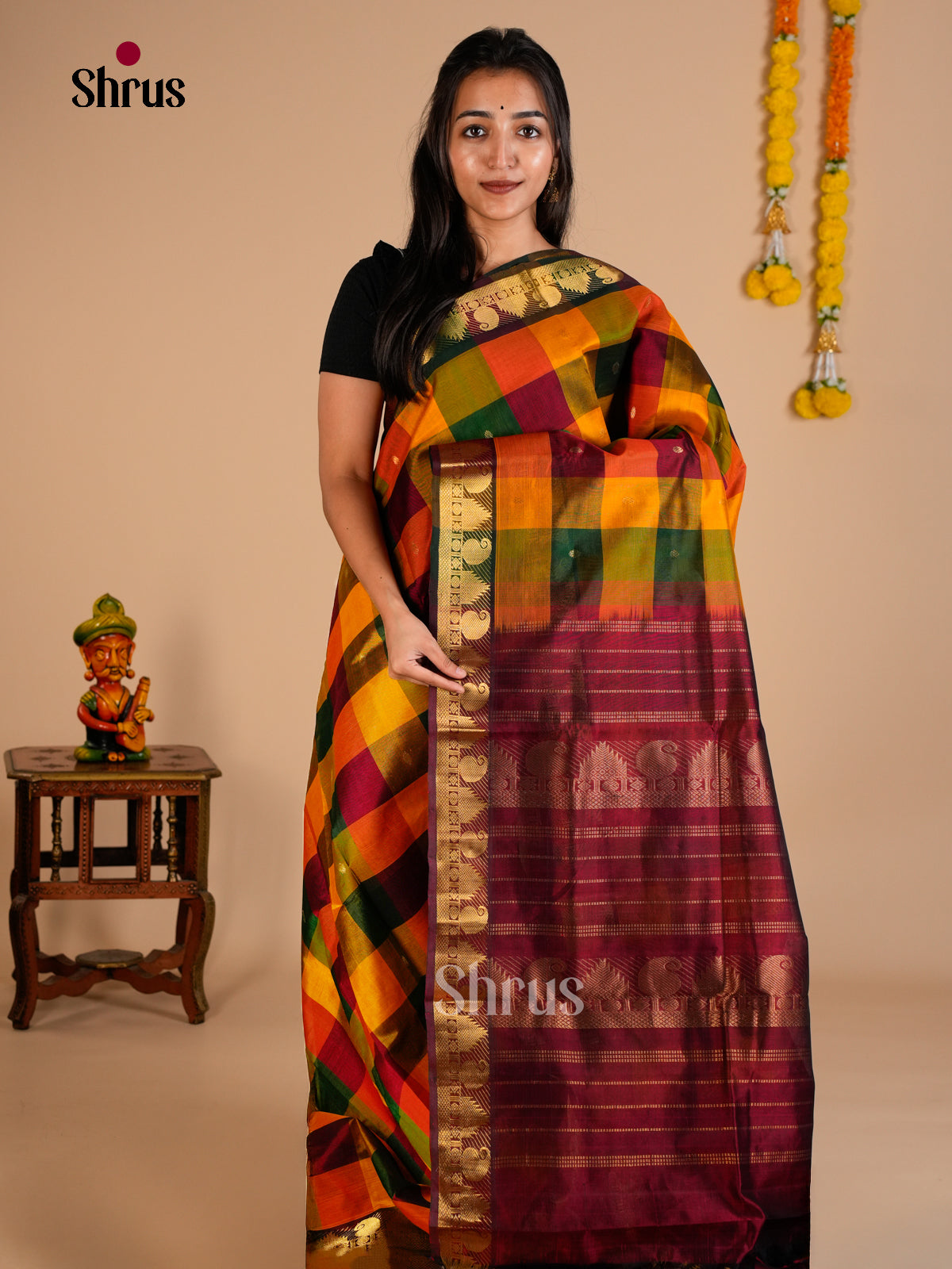 Silk Cotton Saree - EDS10094 - Shop on Shrus.com