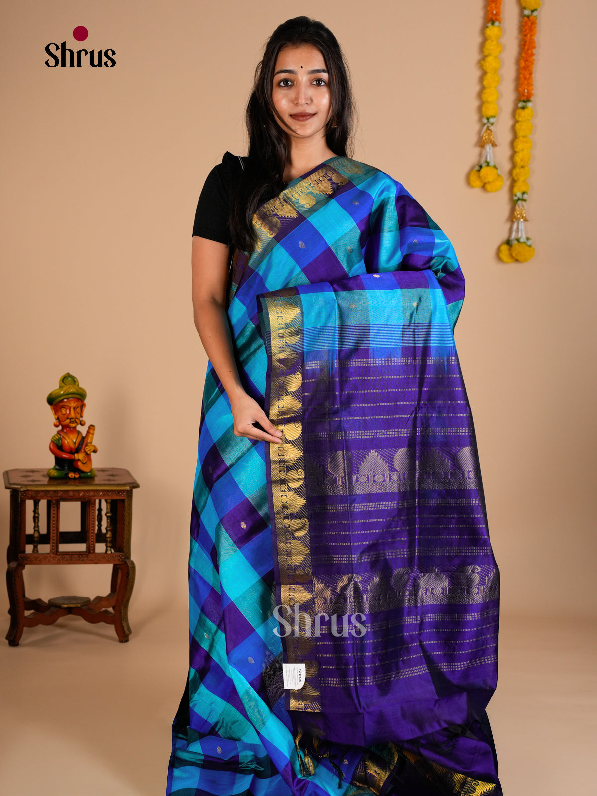 Silk Cotton Saree - EDS10096 - Shop on Shrus.com