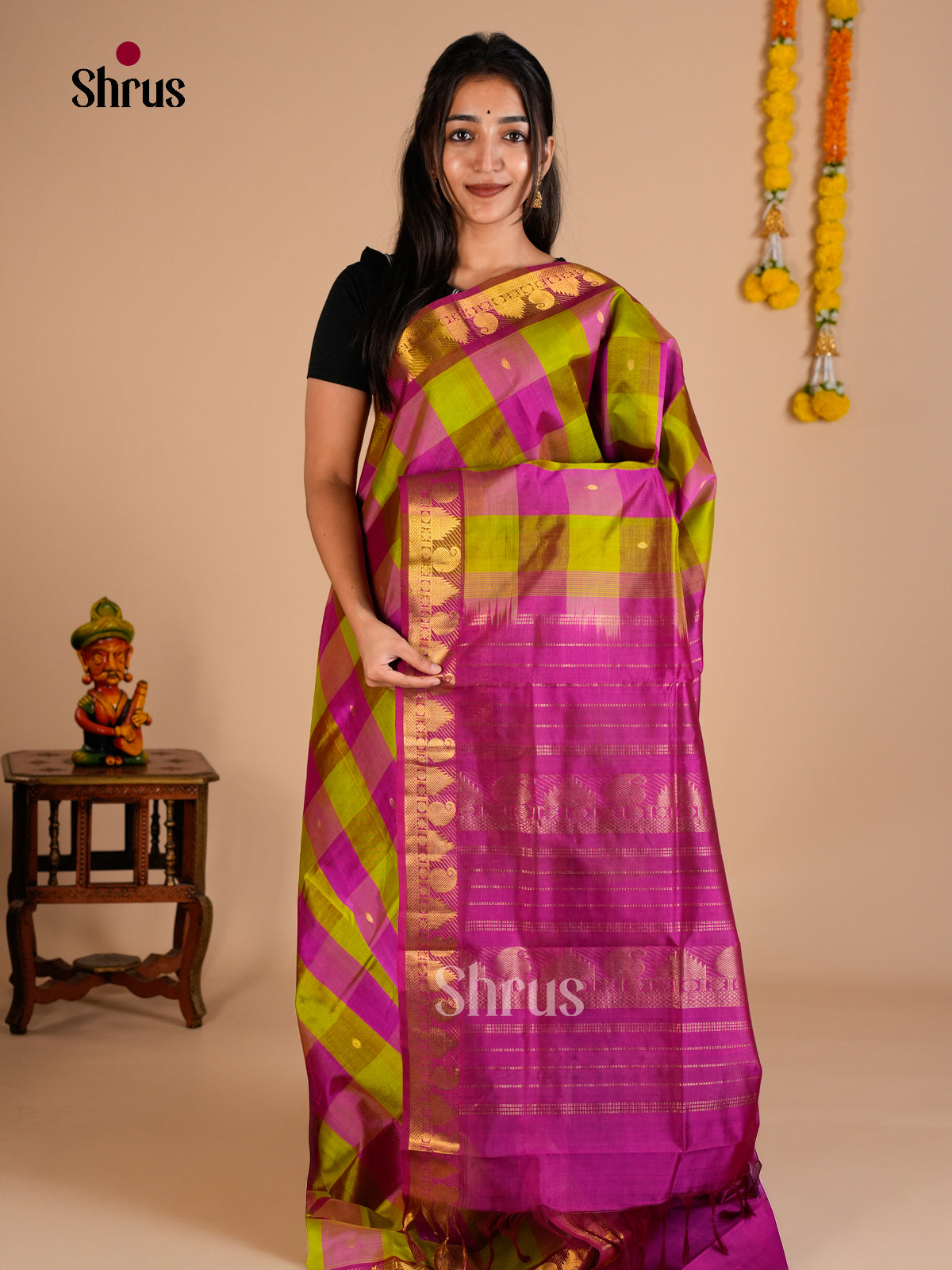Silk Cotton Saree - EDS10101 - Shop on Shrus.com