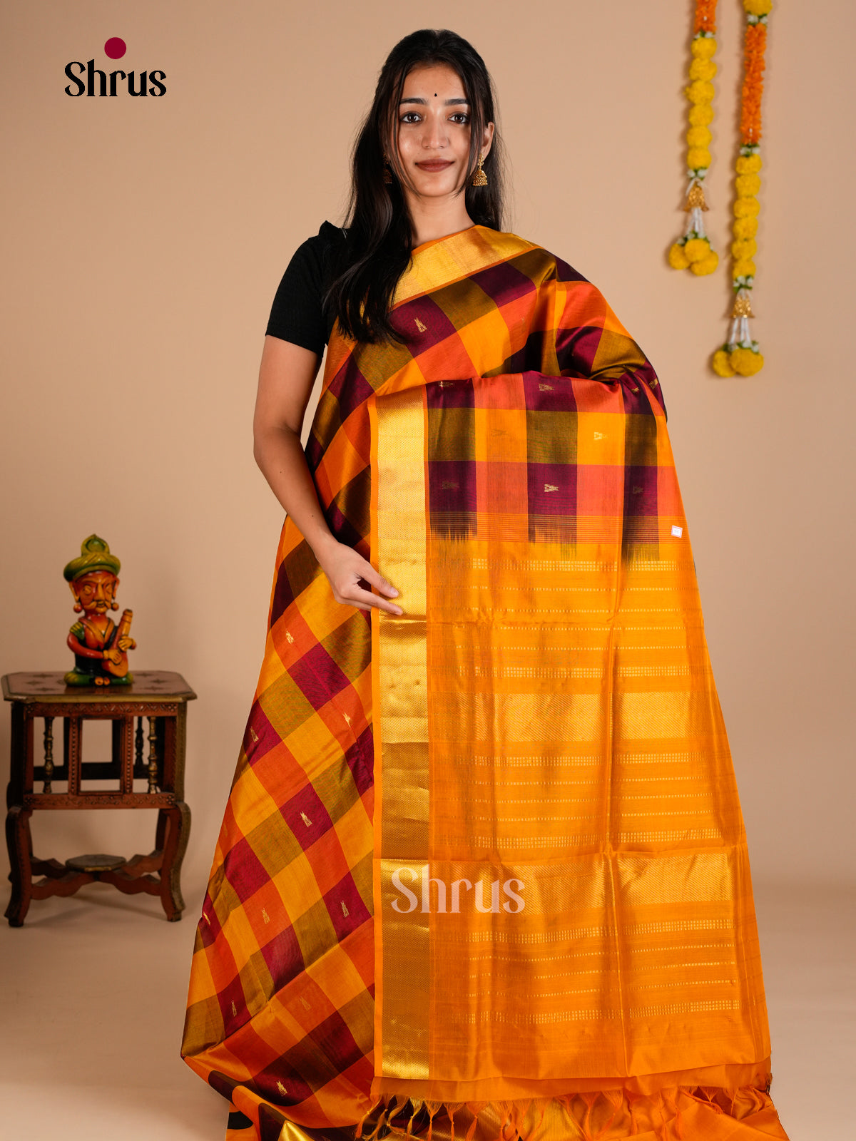 Silk Cotton Saree - EDS10111 - Shop on Shrus.com