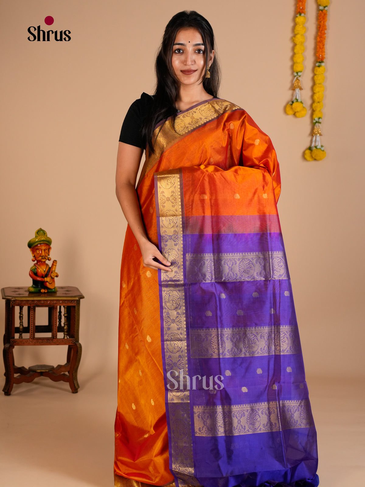 Silk Cotton Saree - EDS10116 - Shop on Shrus.com