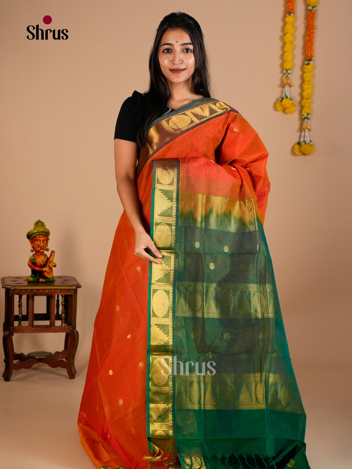 Silk Cotton Saree - EDS10123 - Shop on Shrus.com