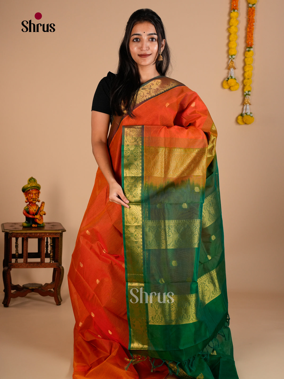 Silk Cotton Saree - EDS10129 - Shop on Shrus.com