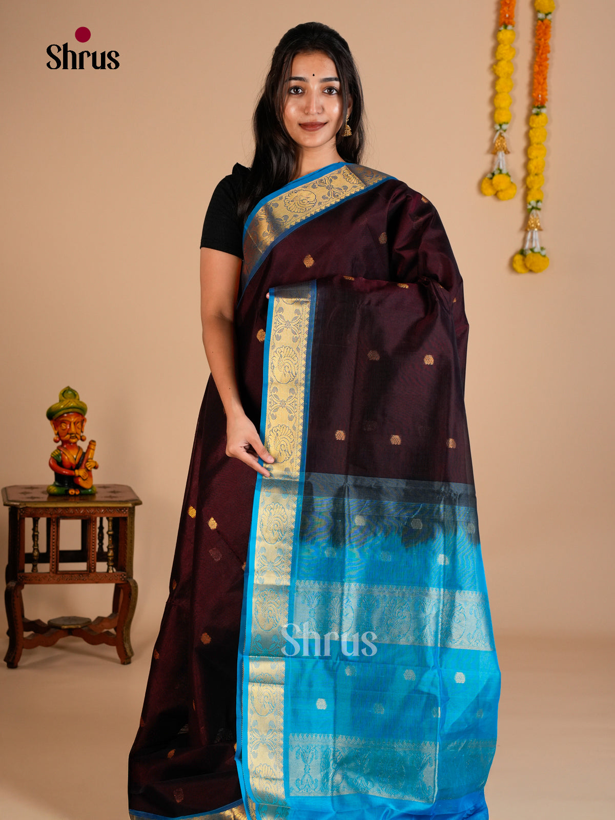 Silk Cotton Saree - EDS10132 - Shop on Shrus.com