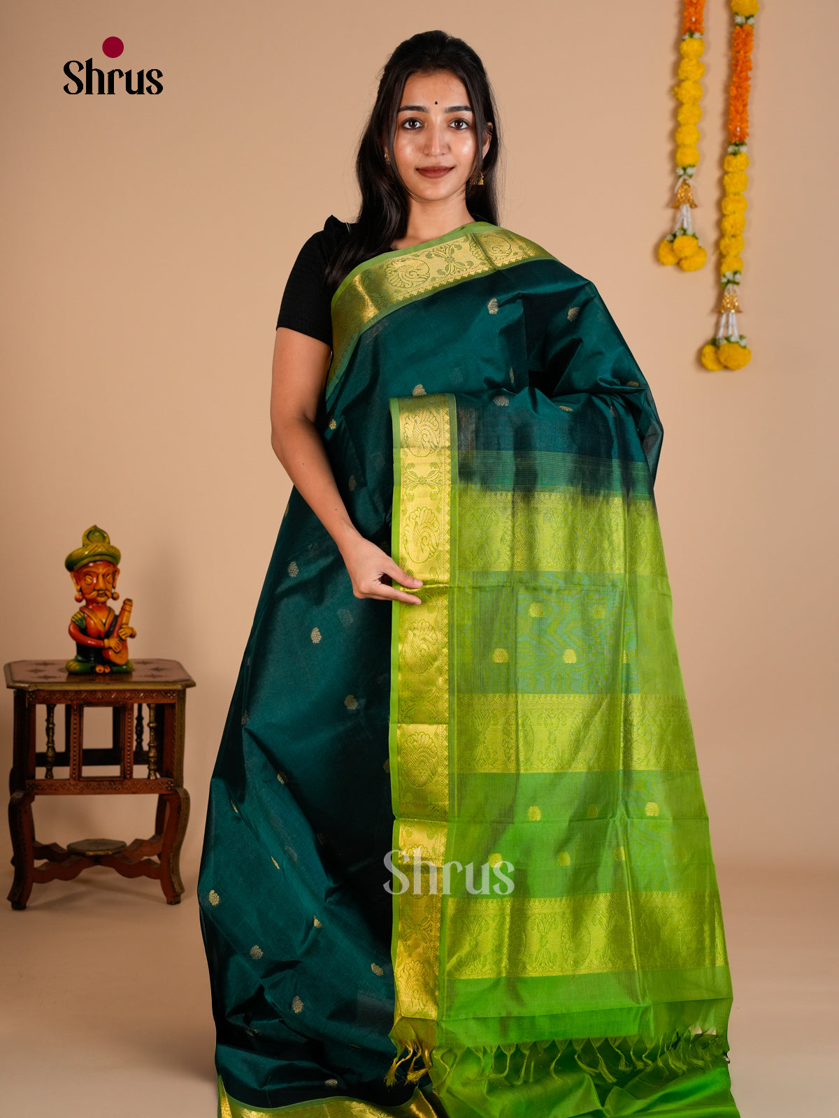 Silk Cotton Saree - EDS10138 - Shop on Shrus.com