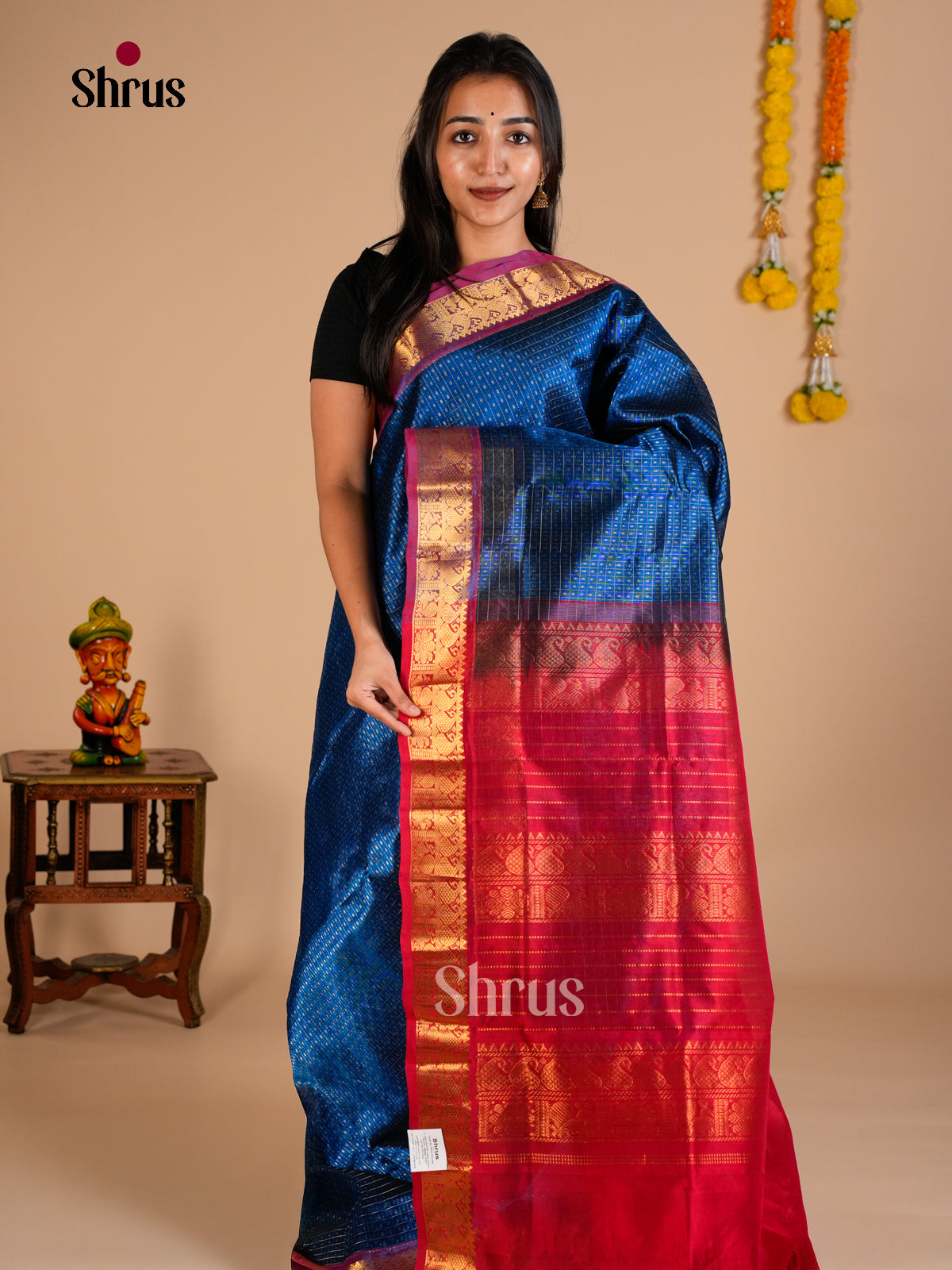 Silk Cotton Saree - EDS10144 - Shop on Shrus.com