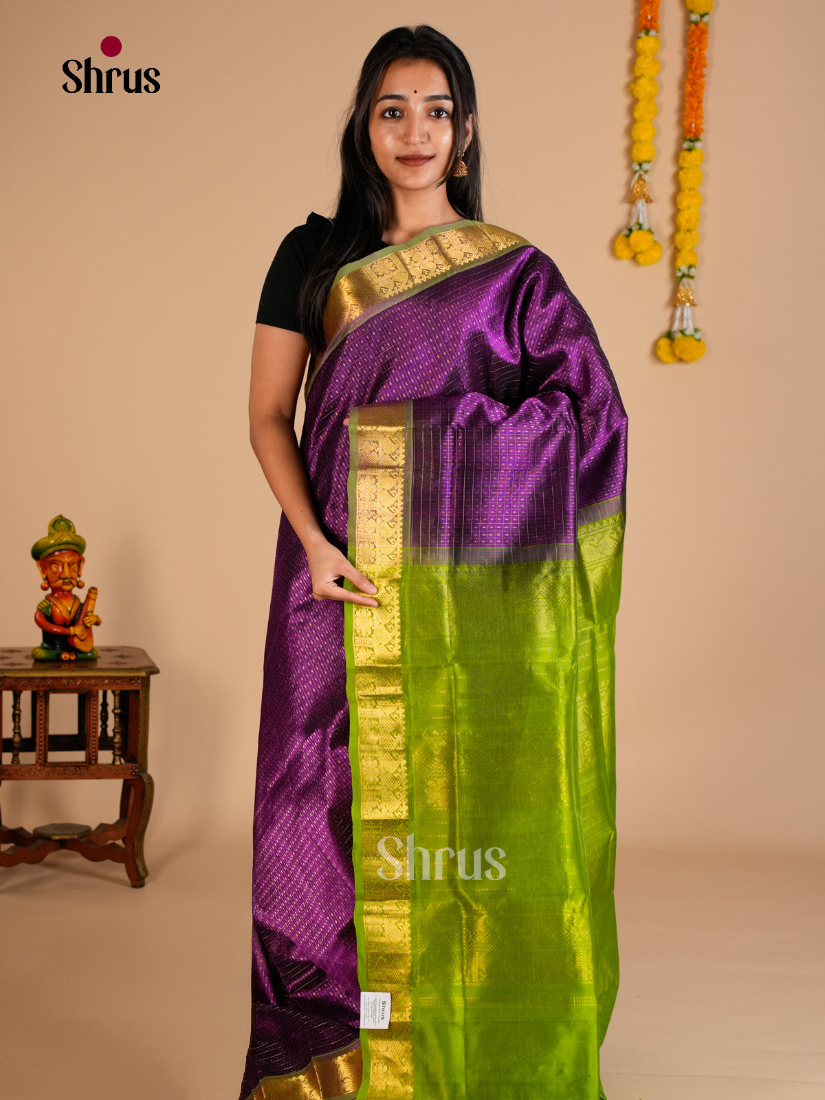 Silk Cotton Saree - EDS10146 - Shop on Shrus.com