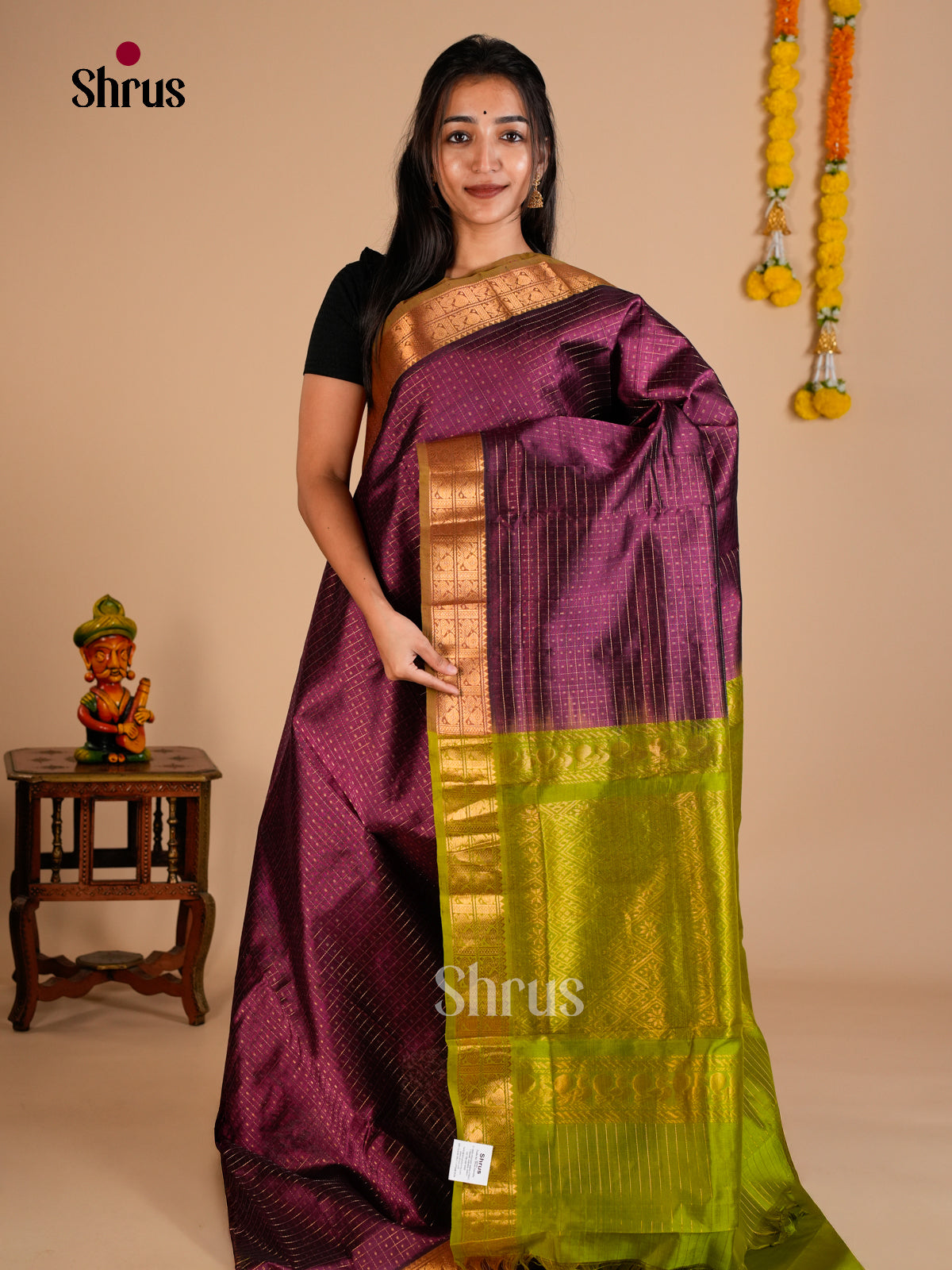 Silk Cotton Saree - EDS10151 - Shop on Shrus.com