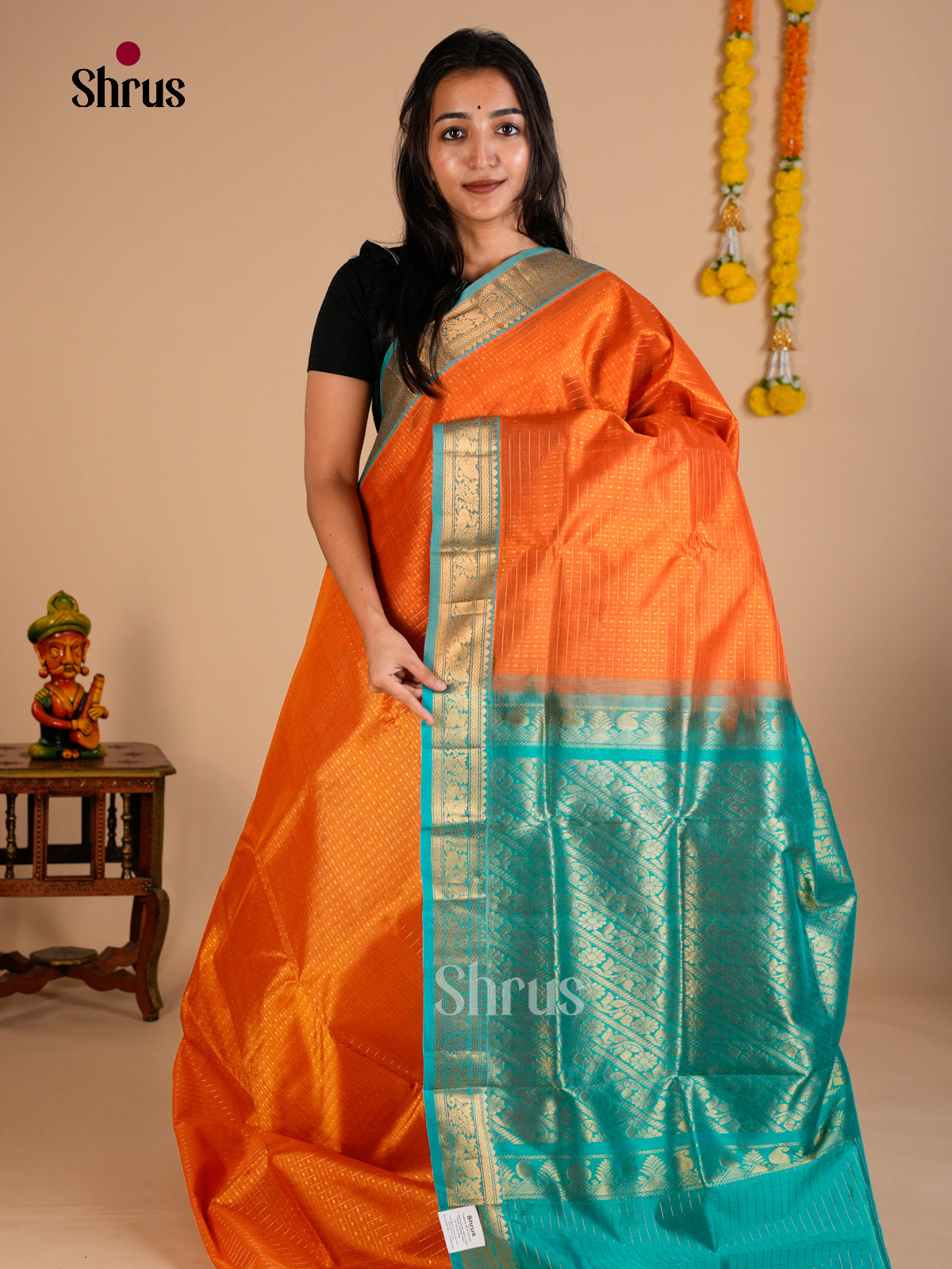 Silk Cotton Saree - EDS10154 - Shop on Shrus.com