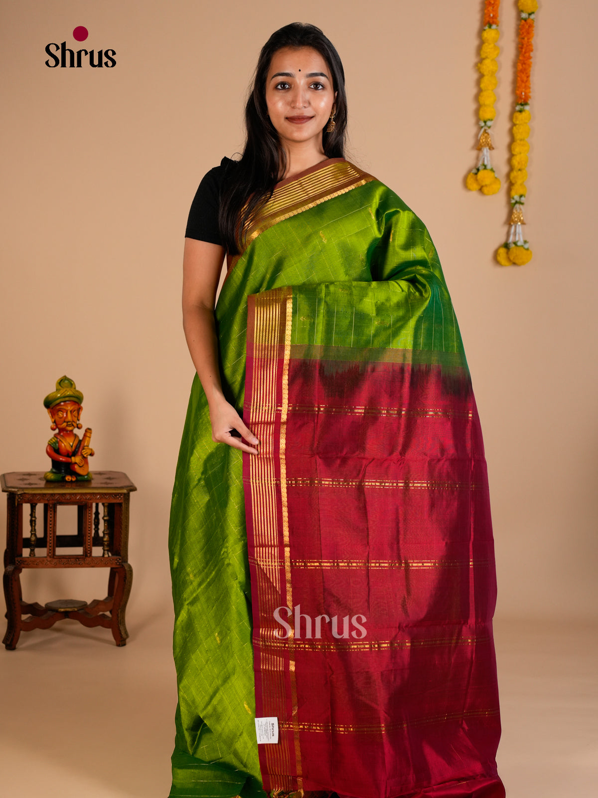 Silk Cotton Saree - EDS10159 - Shop on Shrus.com