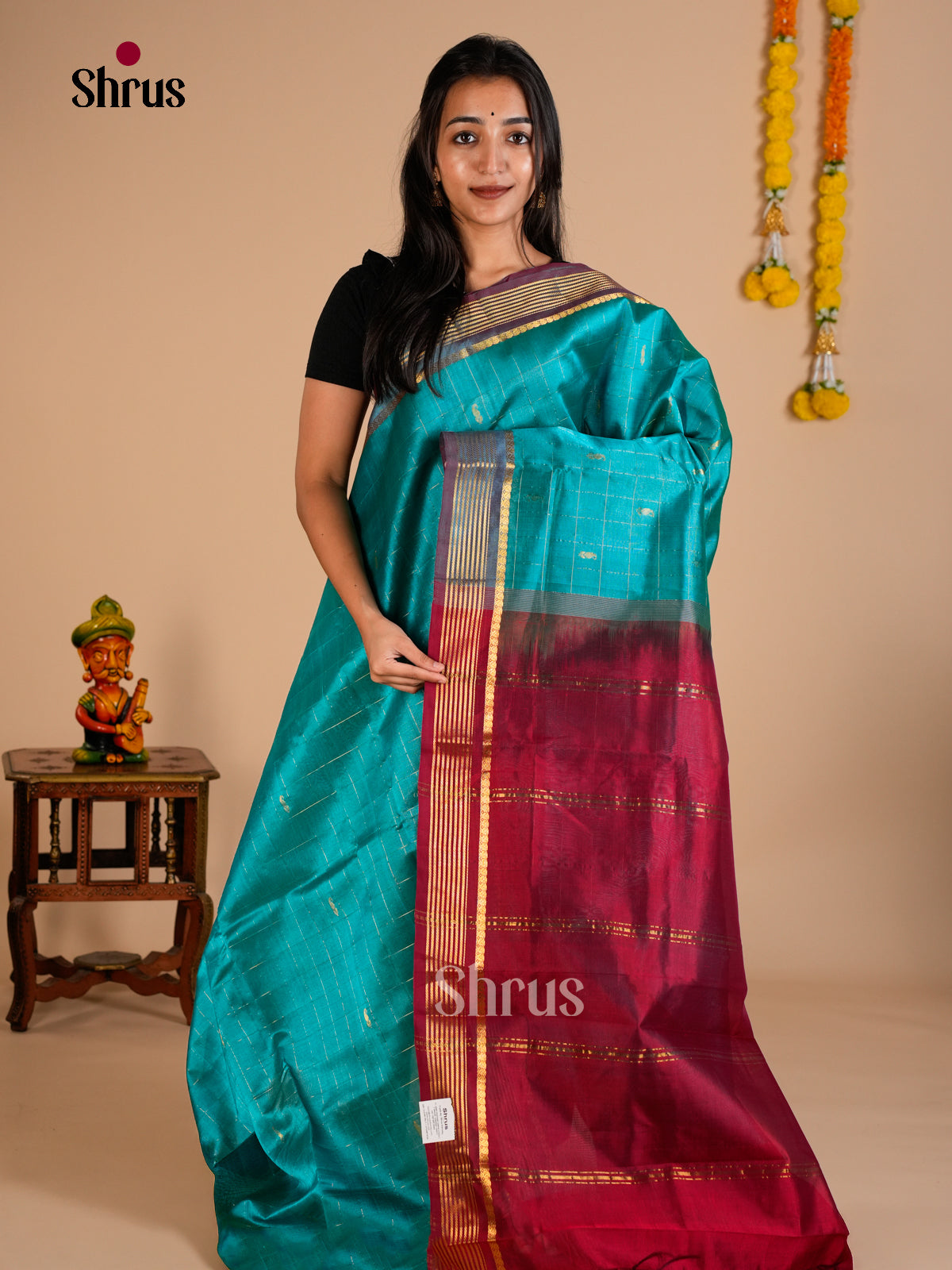 Silk Cotton Saree - EDS10165 - Shop on Shrus.com