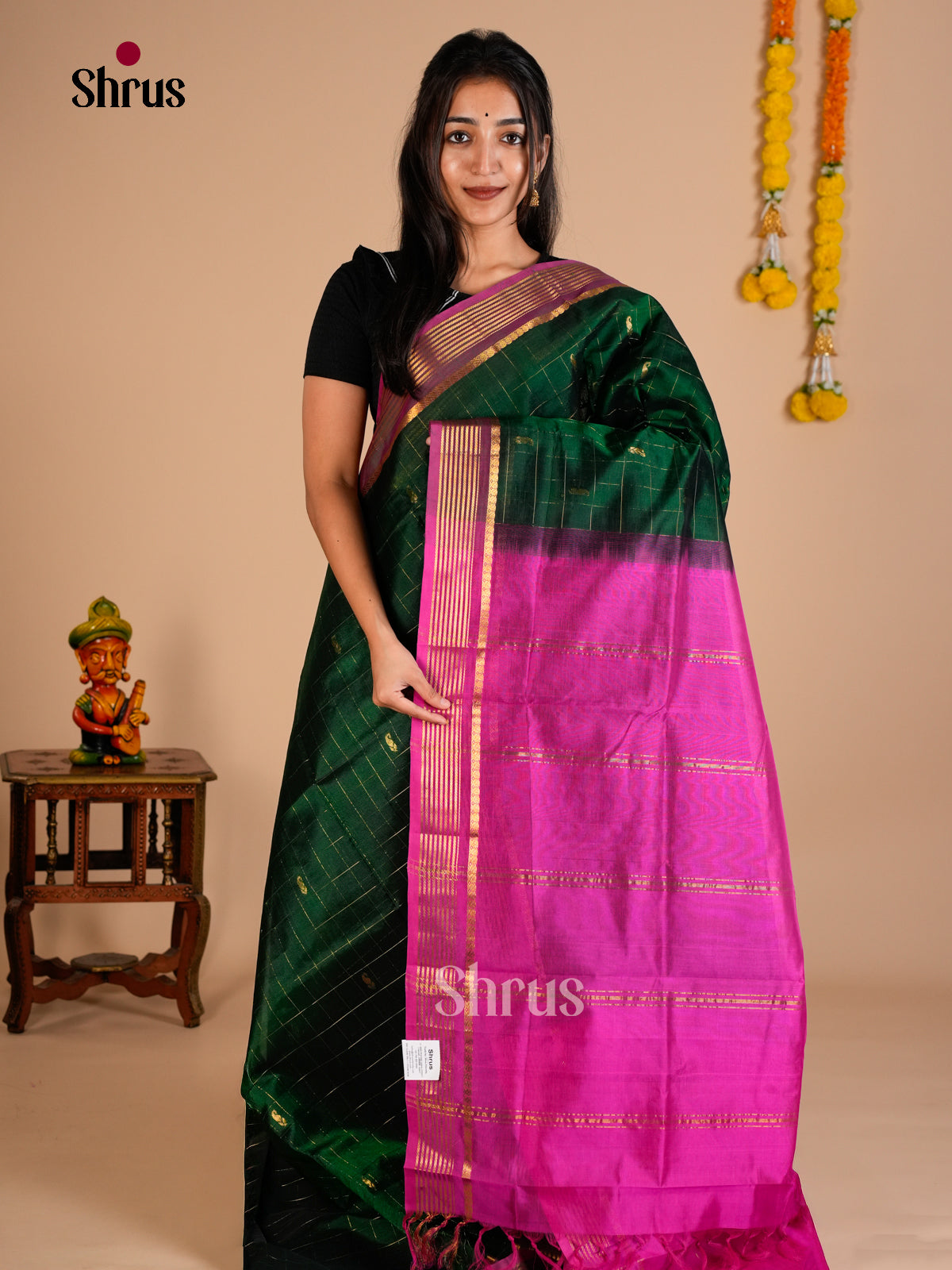 Silk Cotton Saree - EDS10168 - Shop on Shrus.com