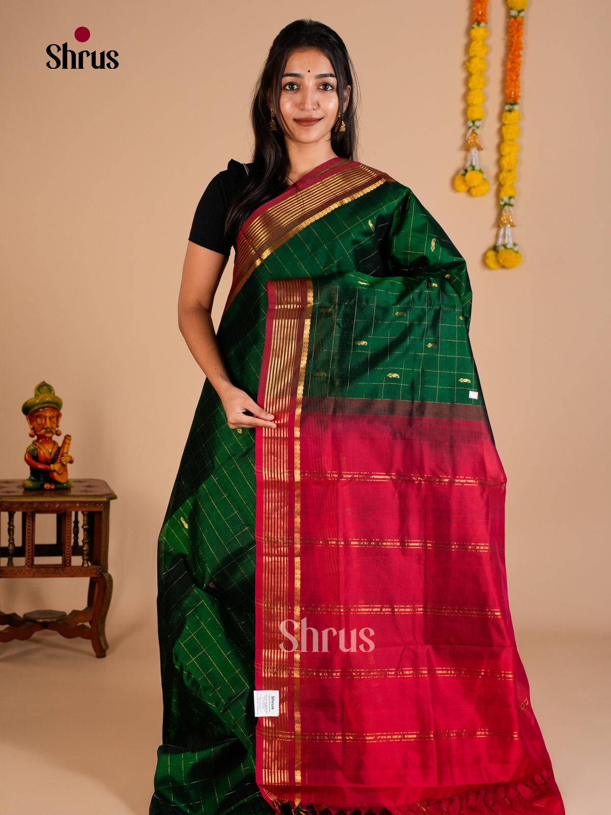 Silk Cotton Saree - EDS10169 - Shop on Shrus.com