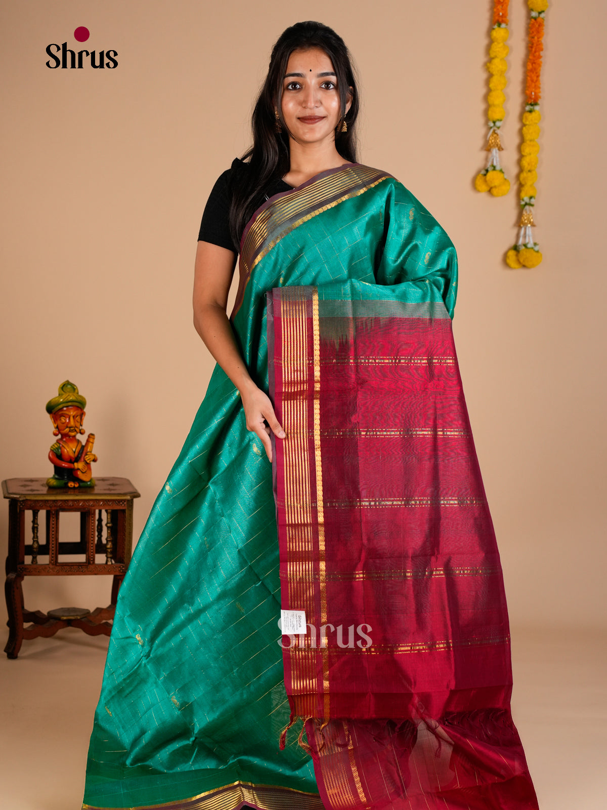 Silk Cotton Saree - EDS10170 - Shop on Shrus.com