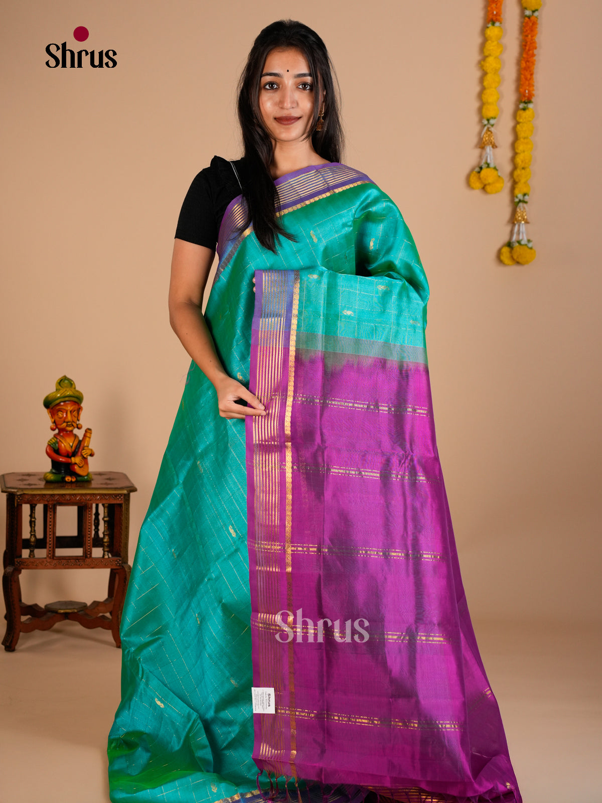 Silk Cotton Saree - EDS10175 - Shop on Shrus.com