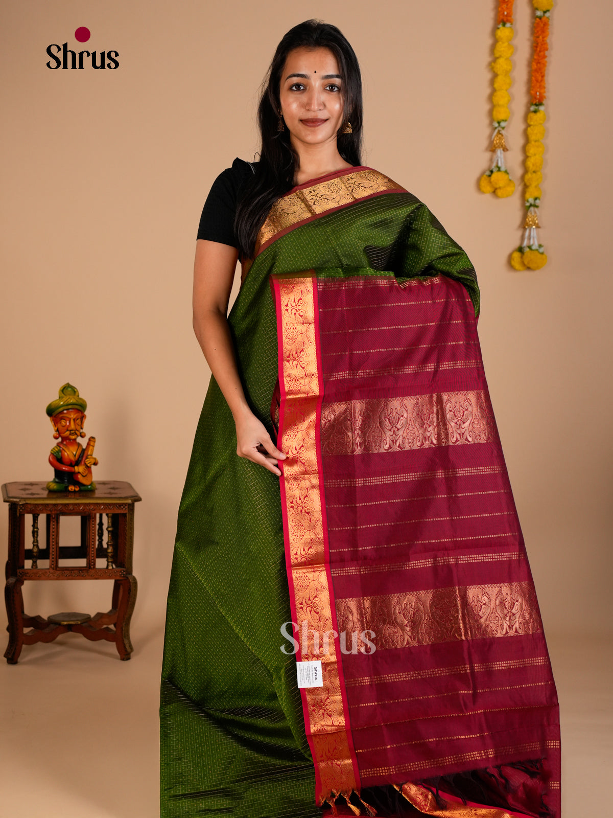 Silk Cotton Saree - EDS10176 - Shop on Shrus.com