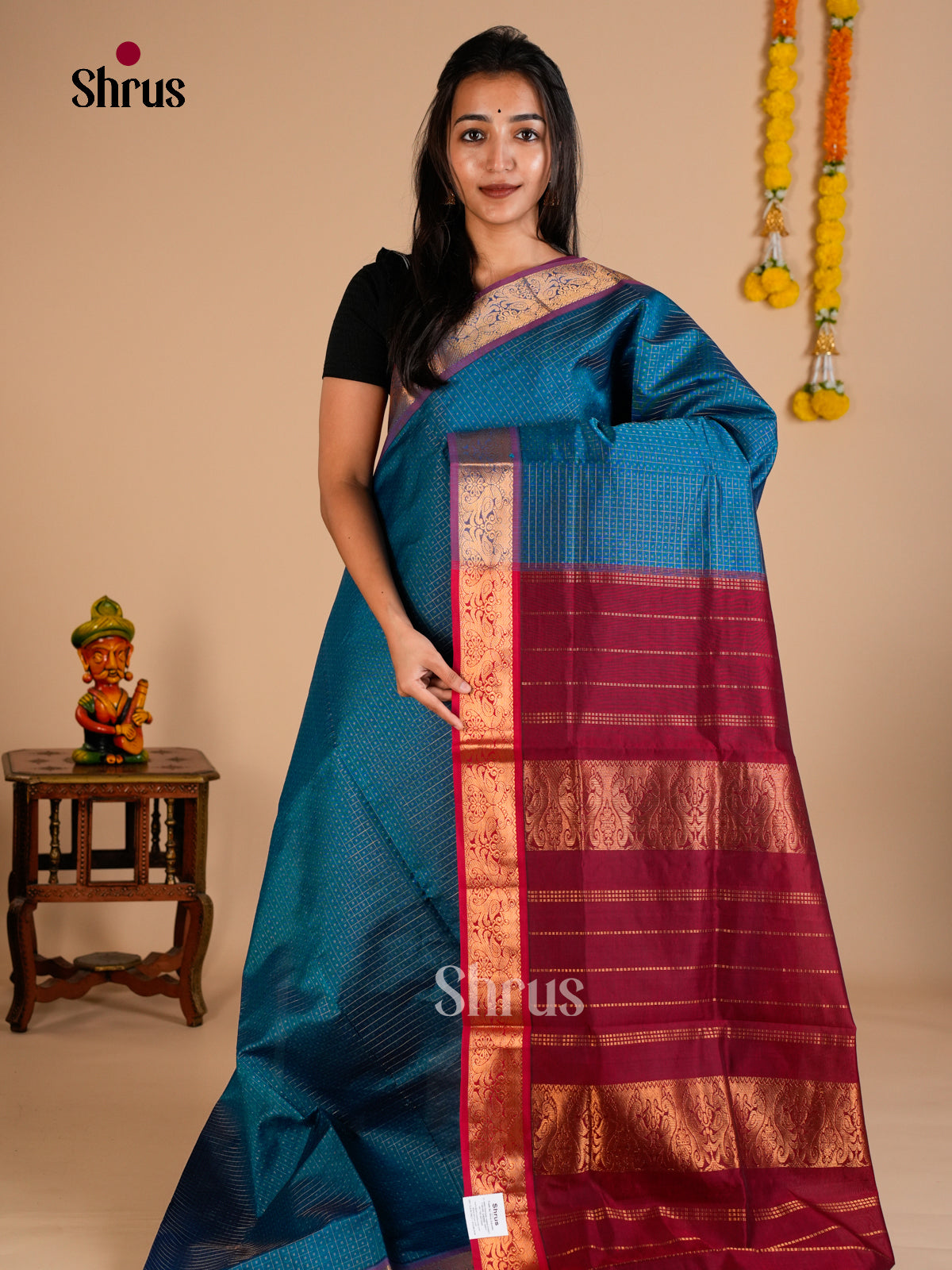Silk Cotton Saree - EDS10178 - Shop on Shrus.com