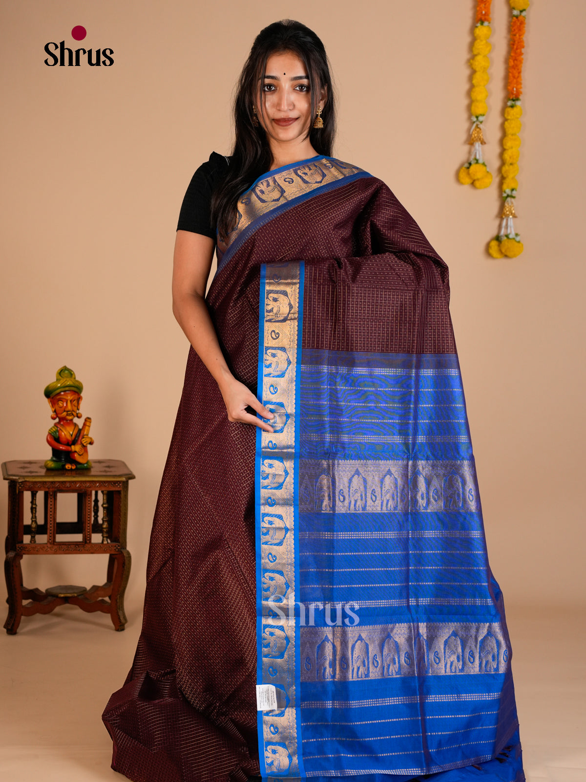 Silk Cotton Saree - EDS10185 - Shop on Shrus.com