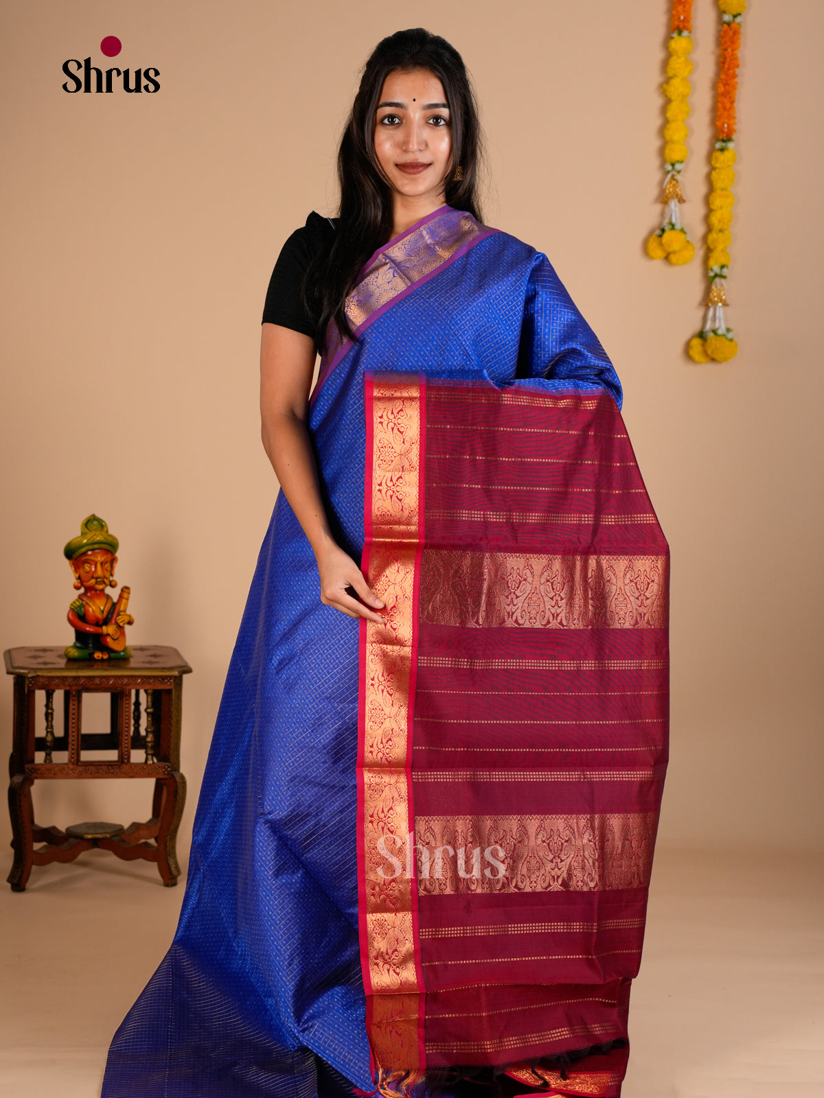 Silk Cotton Saree - EDS10187 - Shop on Shrus.com