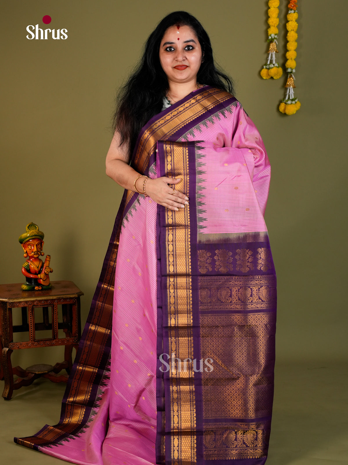 Gadwal silk Saree - EDS11031 - Shop on Shrus.com