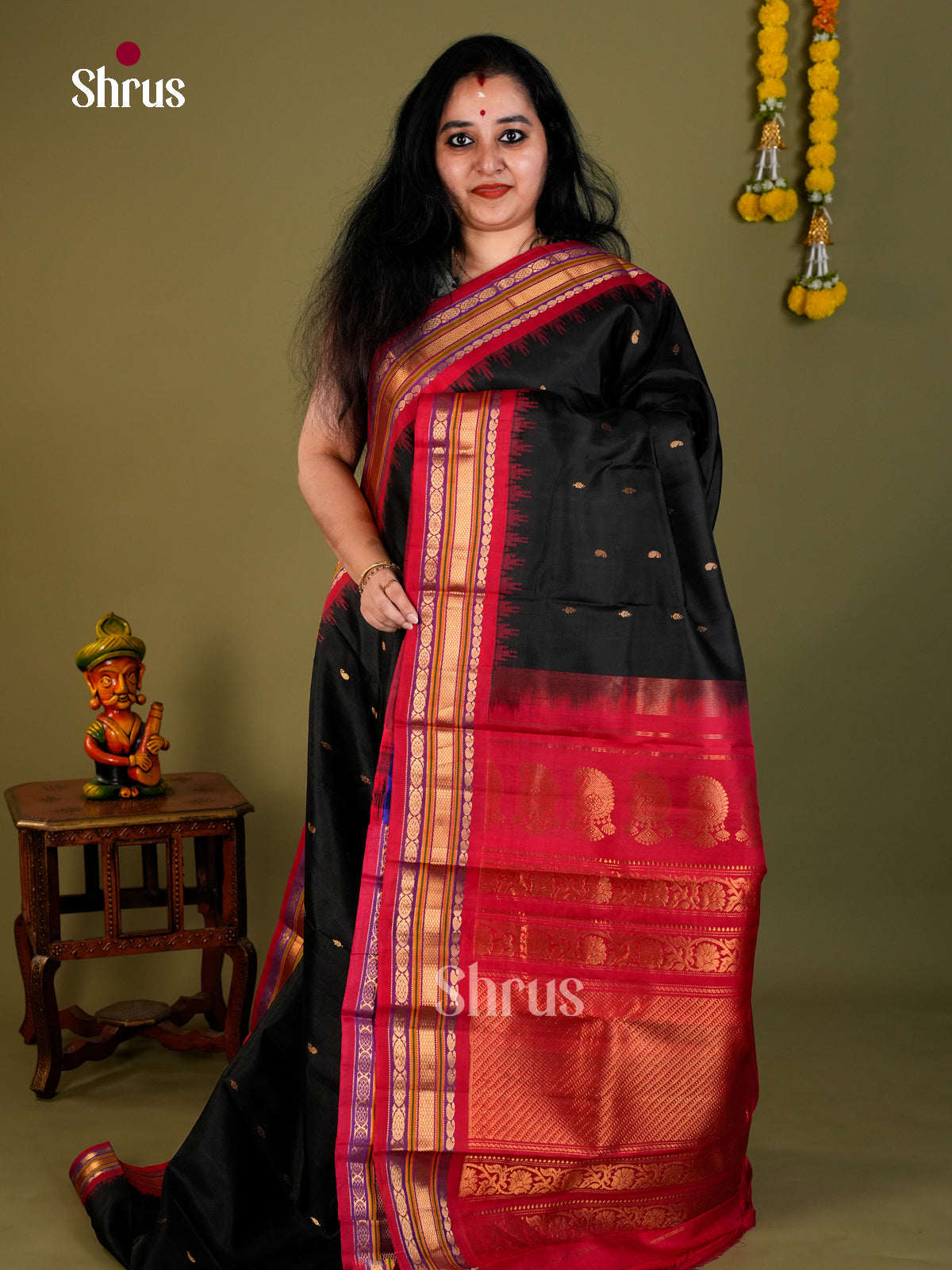 Gadwal silk Saree - EDS11038 - Shop on Shrus.com
