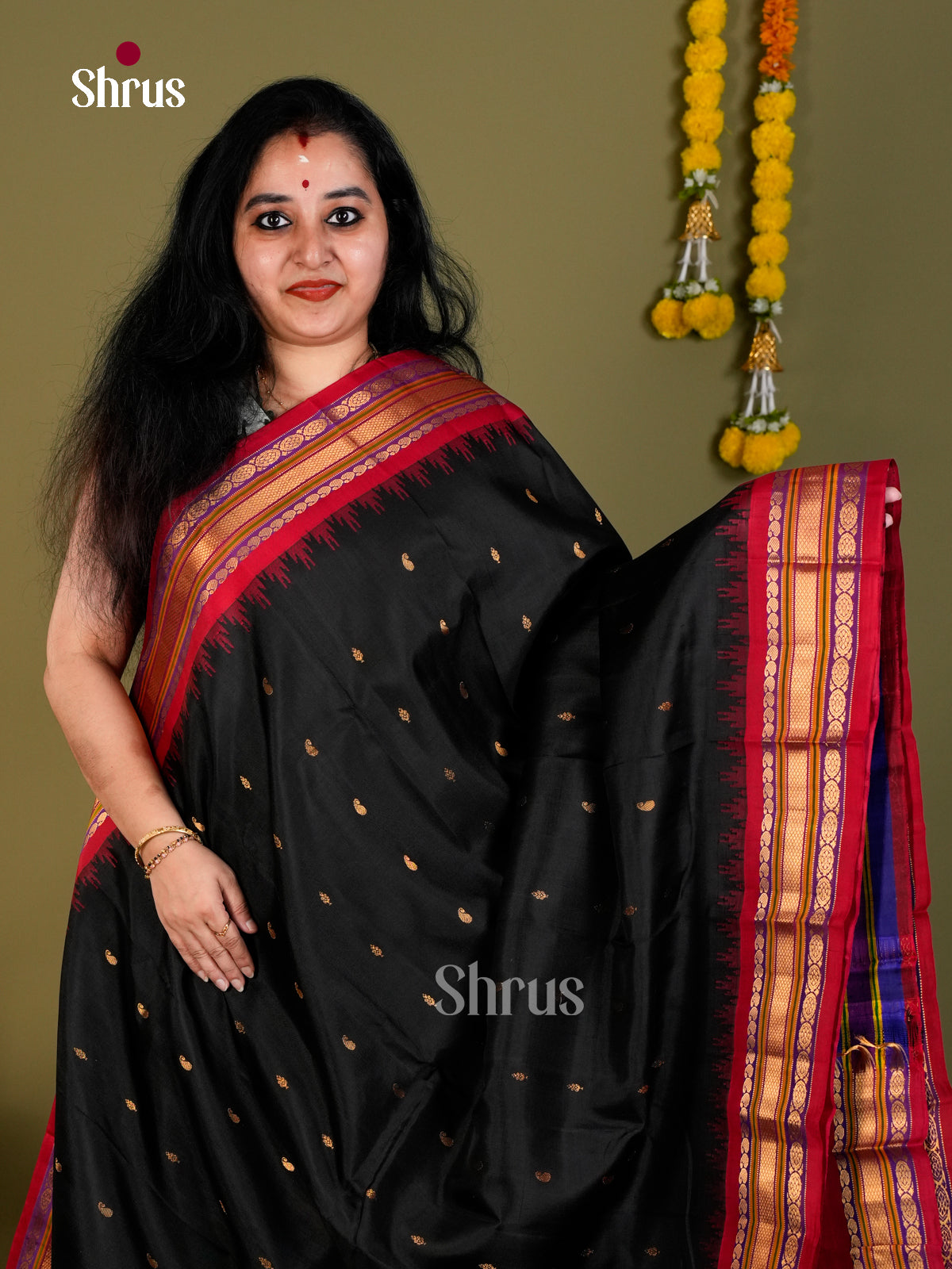 Gadwal silk Saree - EDS11038 - Shop on Shrus.com