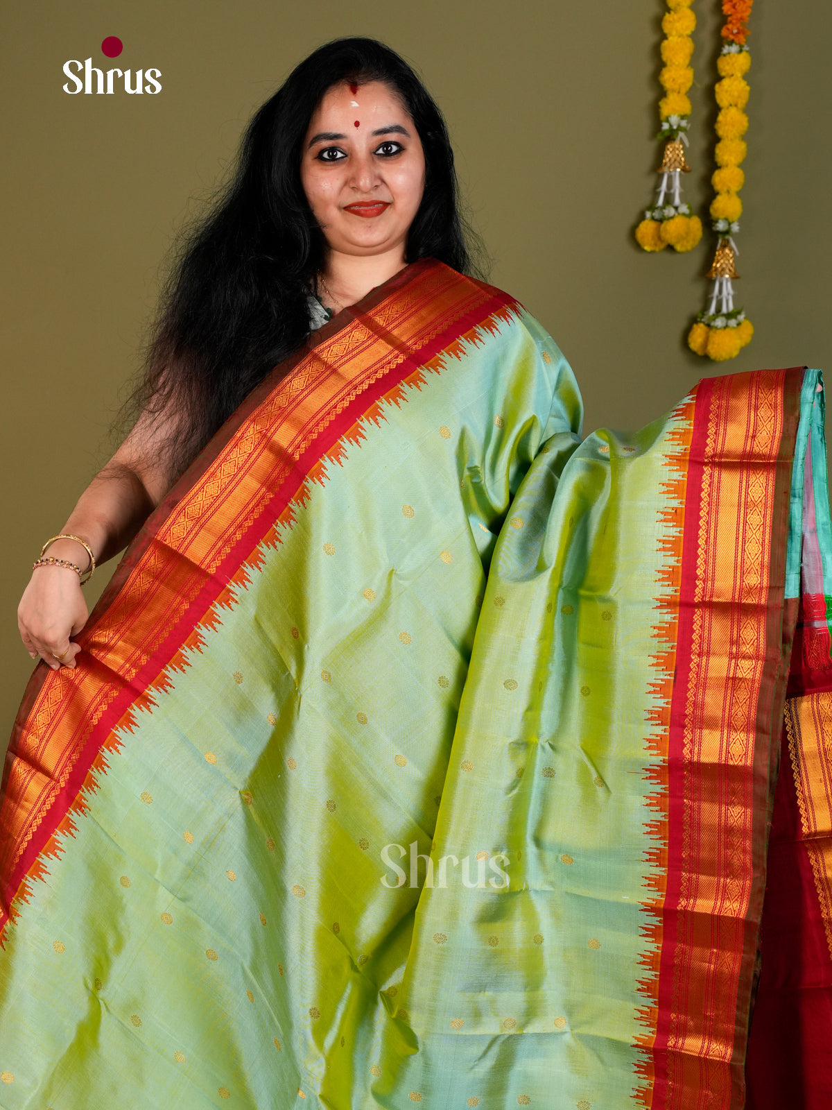 Gadwal silk Saree - EDS11039 - Shop on Shrus.com