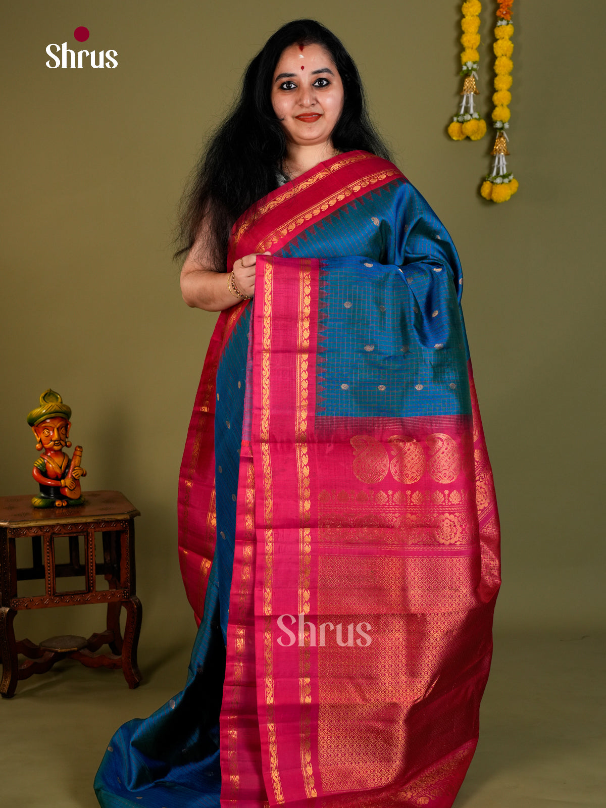 Gadwal silk Saree - EDS11044 - Shop on Shrus.com