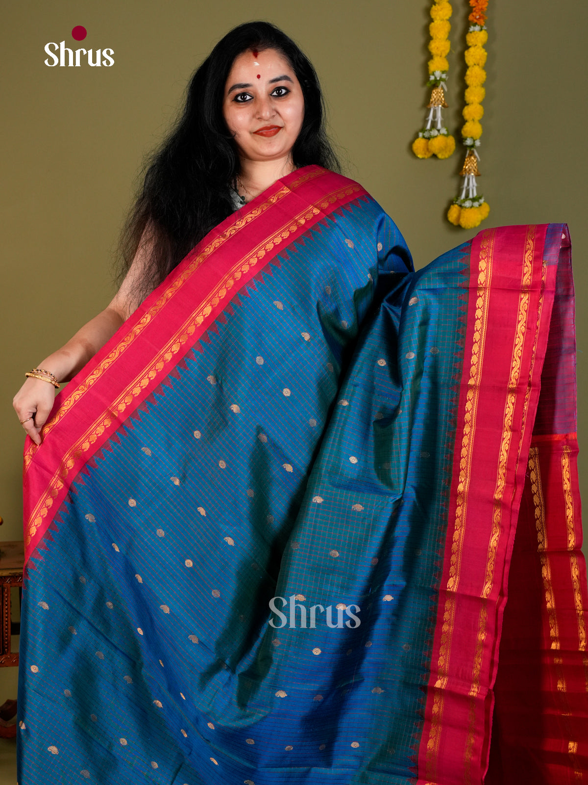 Gadwal silk Saree - EDS11044 - Shop on Shrus.com