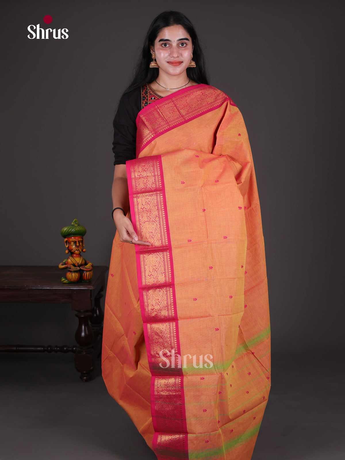 Chettinad Cotton Saree - EDS13017 - Shop on Shrus.com