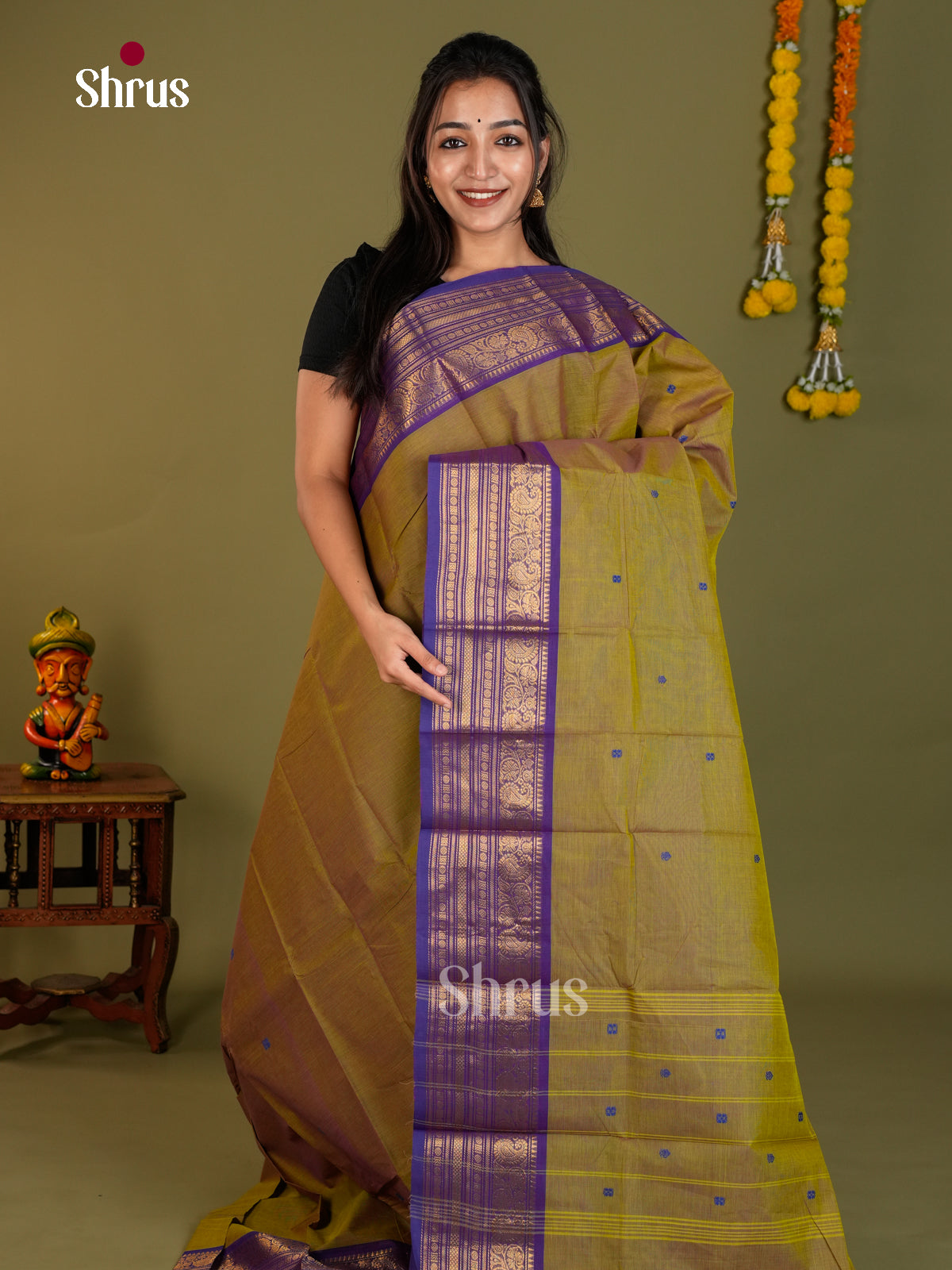 Chettinad Cotton Saree - EDS13019 - Shop on Shrus.com