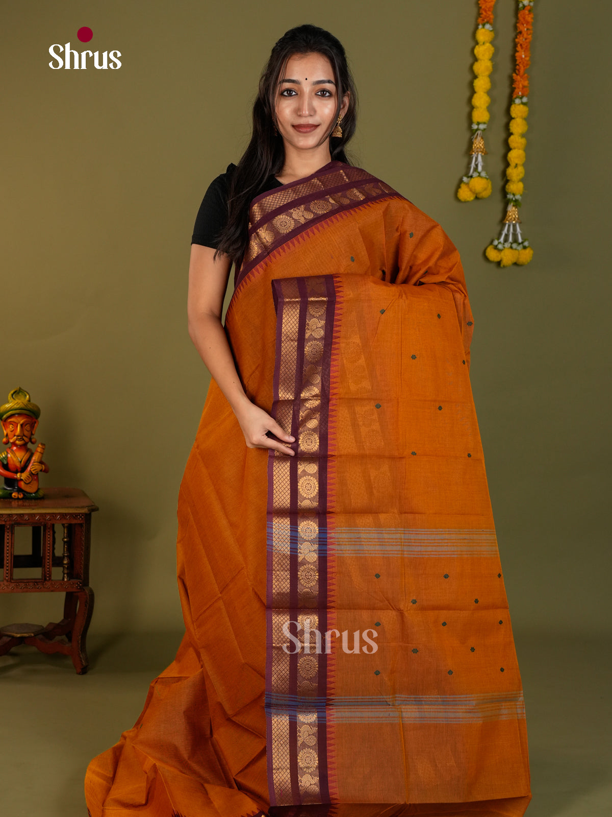 Chettinad Cotton Saree - EDS13021 - Shop on Shrus.com