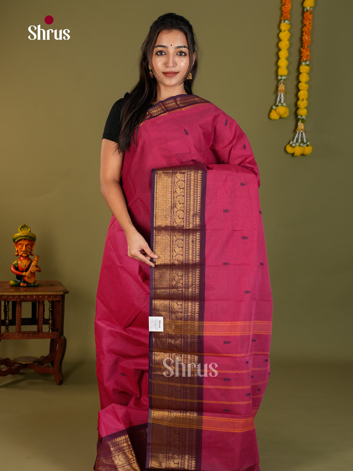 Chettinad Cotton Saree - EDS13022 - Shop on Shrus.com