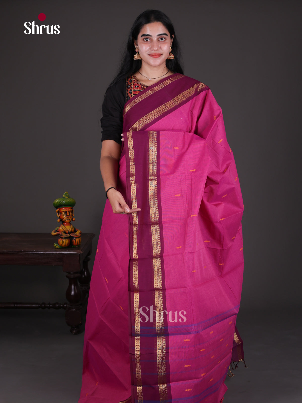 Chettinad Cotton Saree - EDS13032 - Shop on Shrus.com