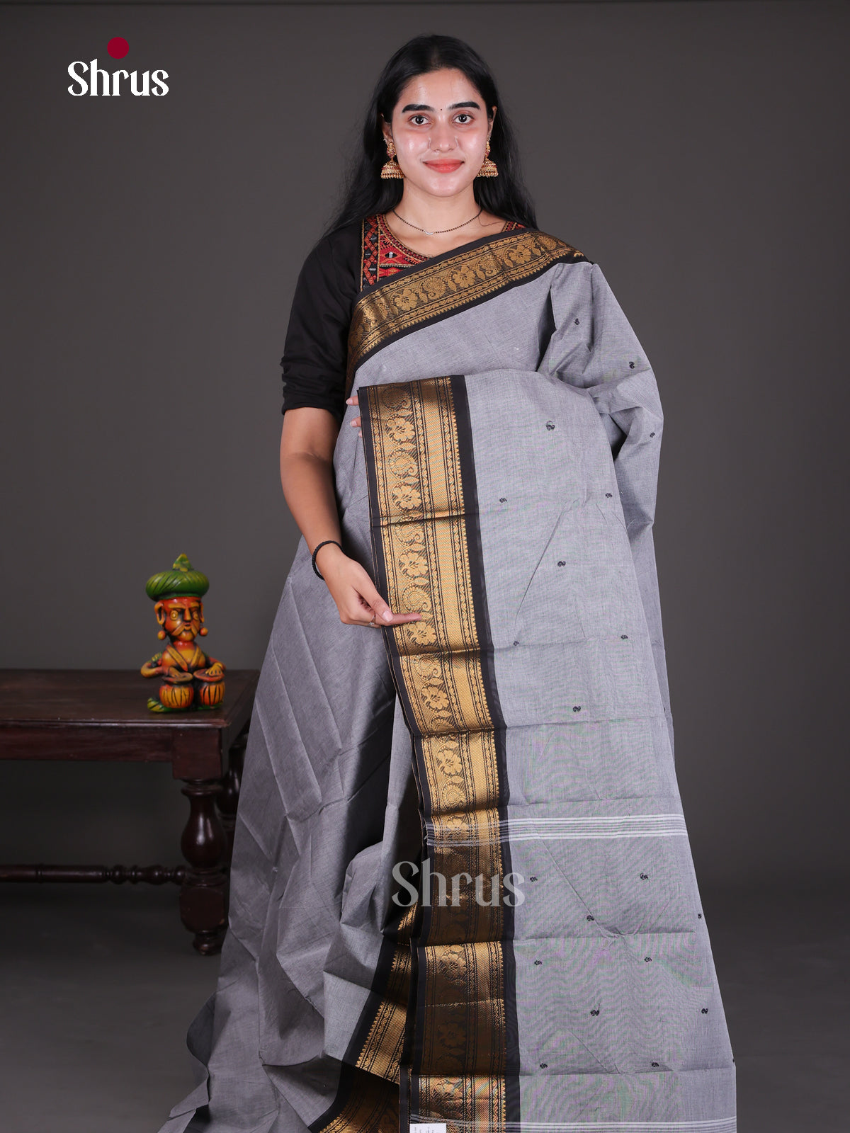 Chettinad Cotton Saree - EDS13034 - Shop on Shrus.com