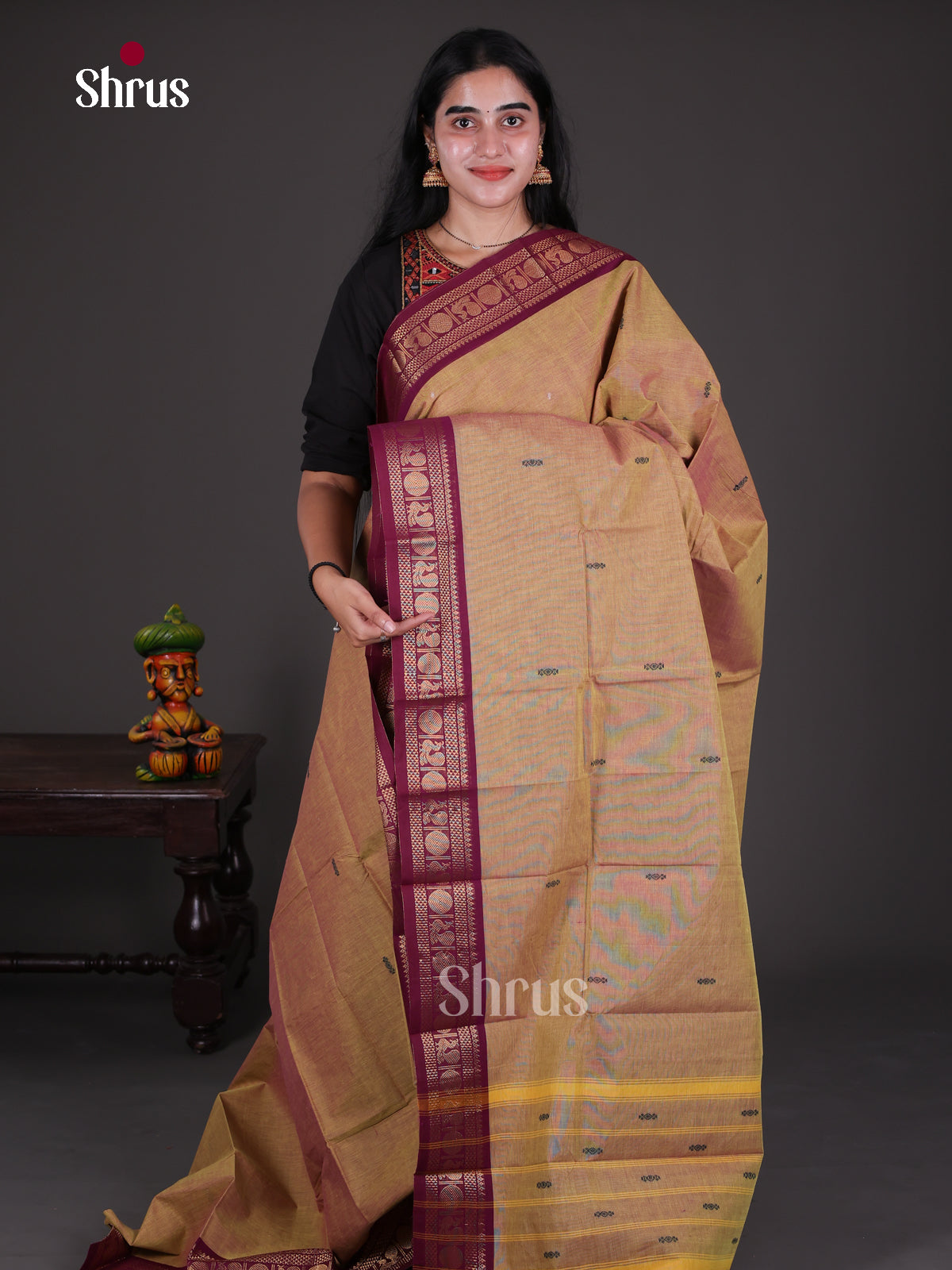 Chettinad Cotton Saree - EDS13036 - Shop on Shrus.com