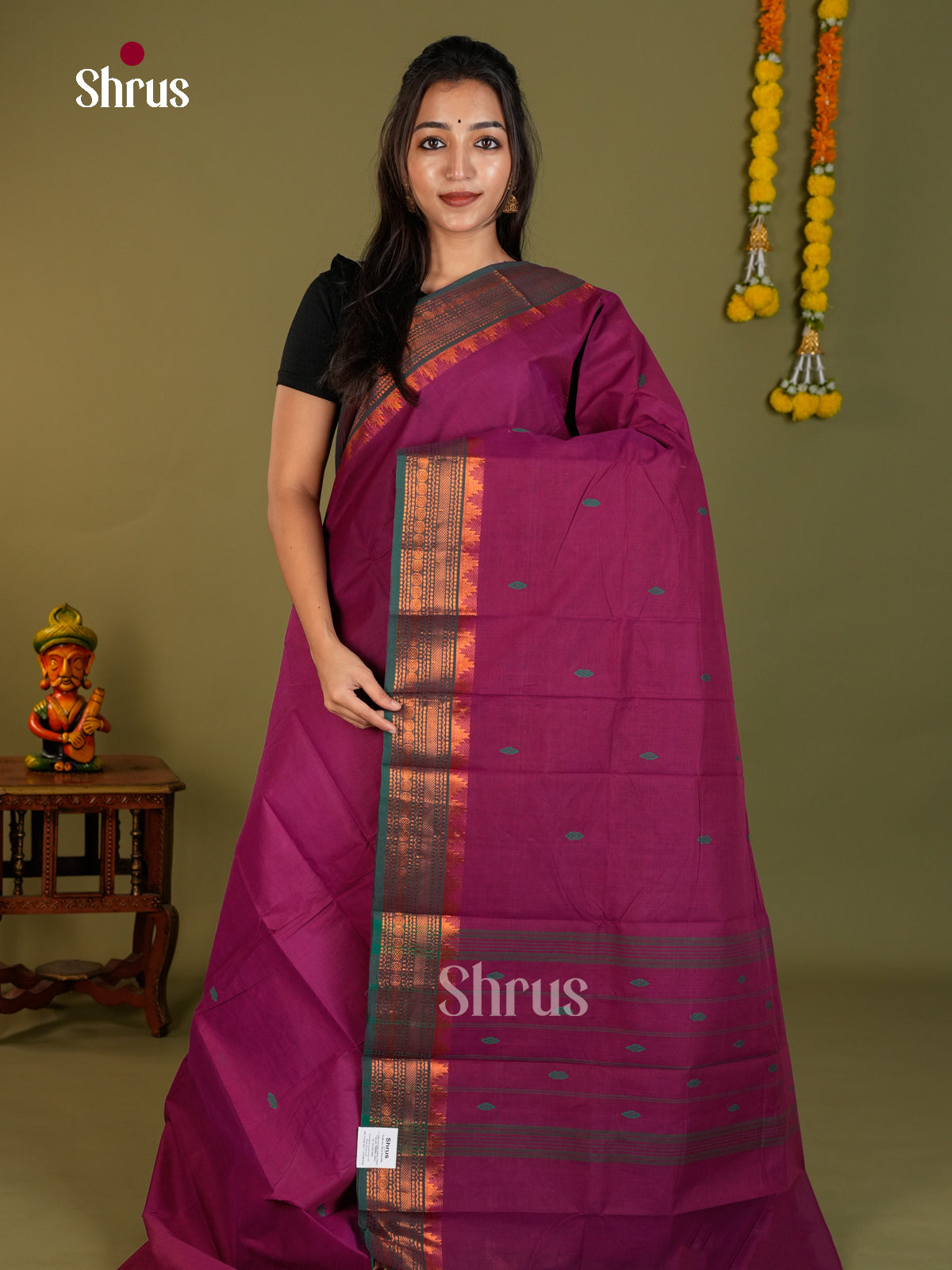 Chettinad Cotton Saree - EDS13038 - Shop on Shrus.com