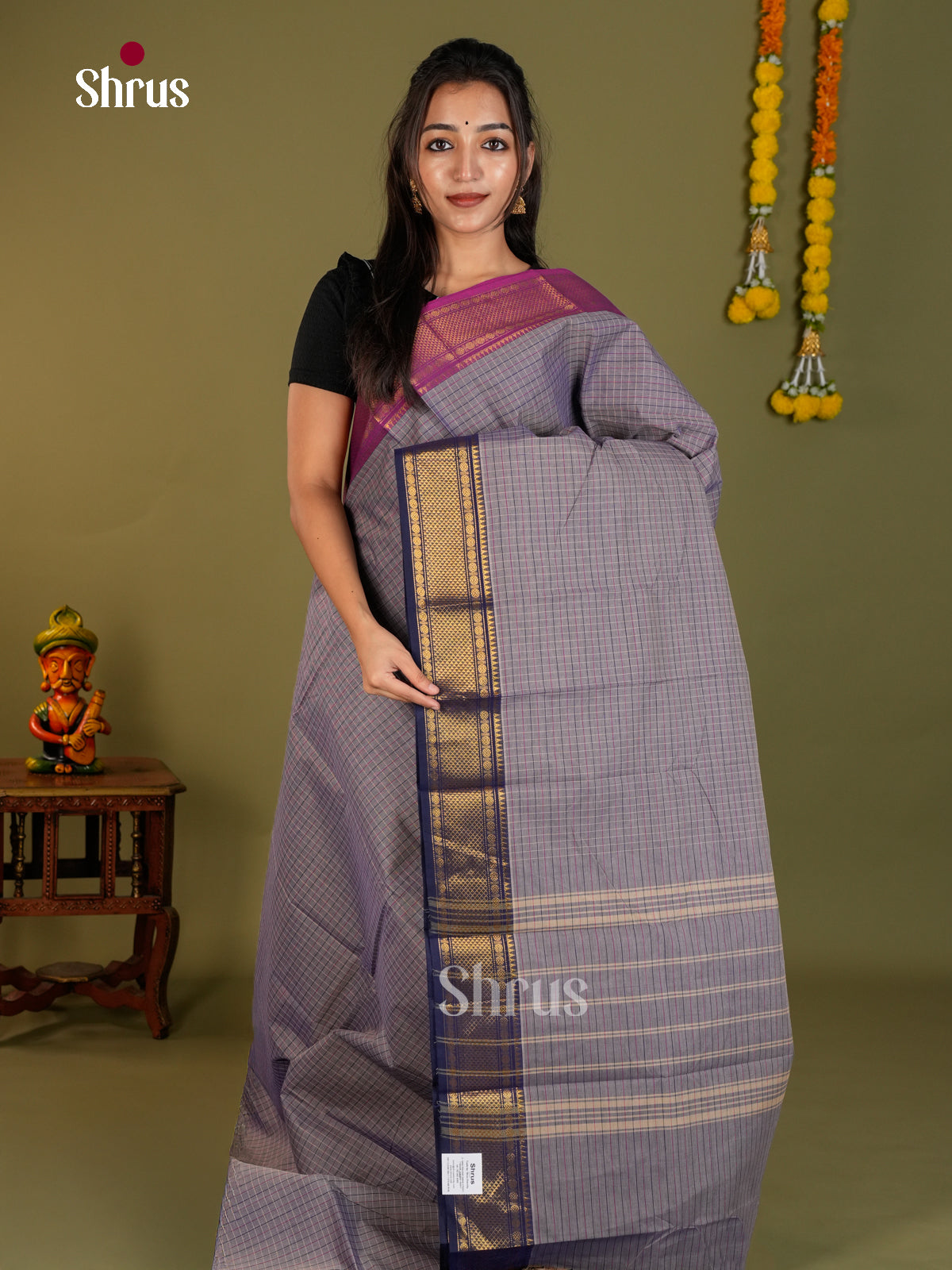Chettinad Cotton Saree - EDS13041 - Shop on Shrus.com