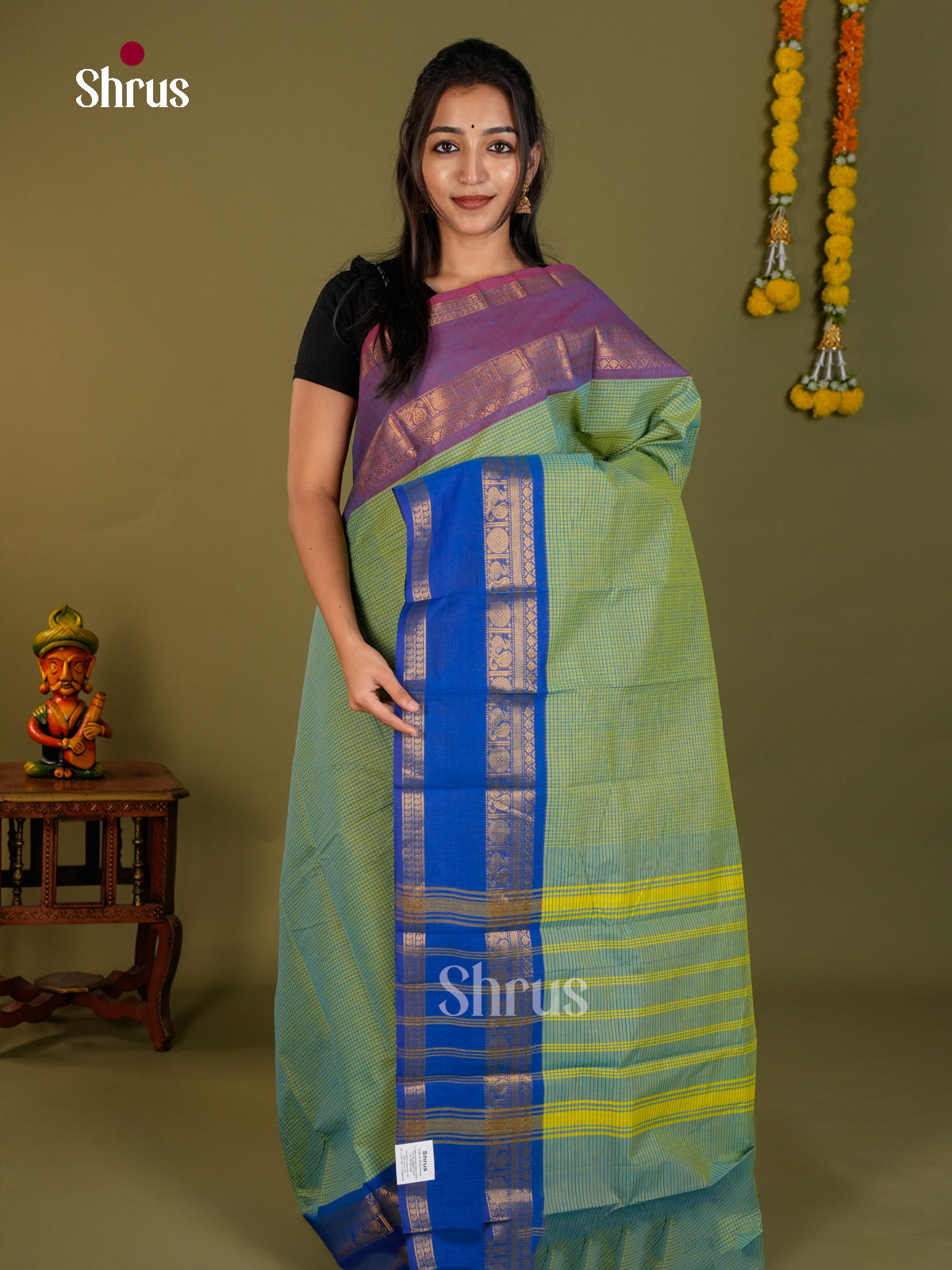 Chettinad Cotton Saree - EDS13042 - Shop on Shrus.com