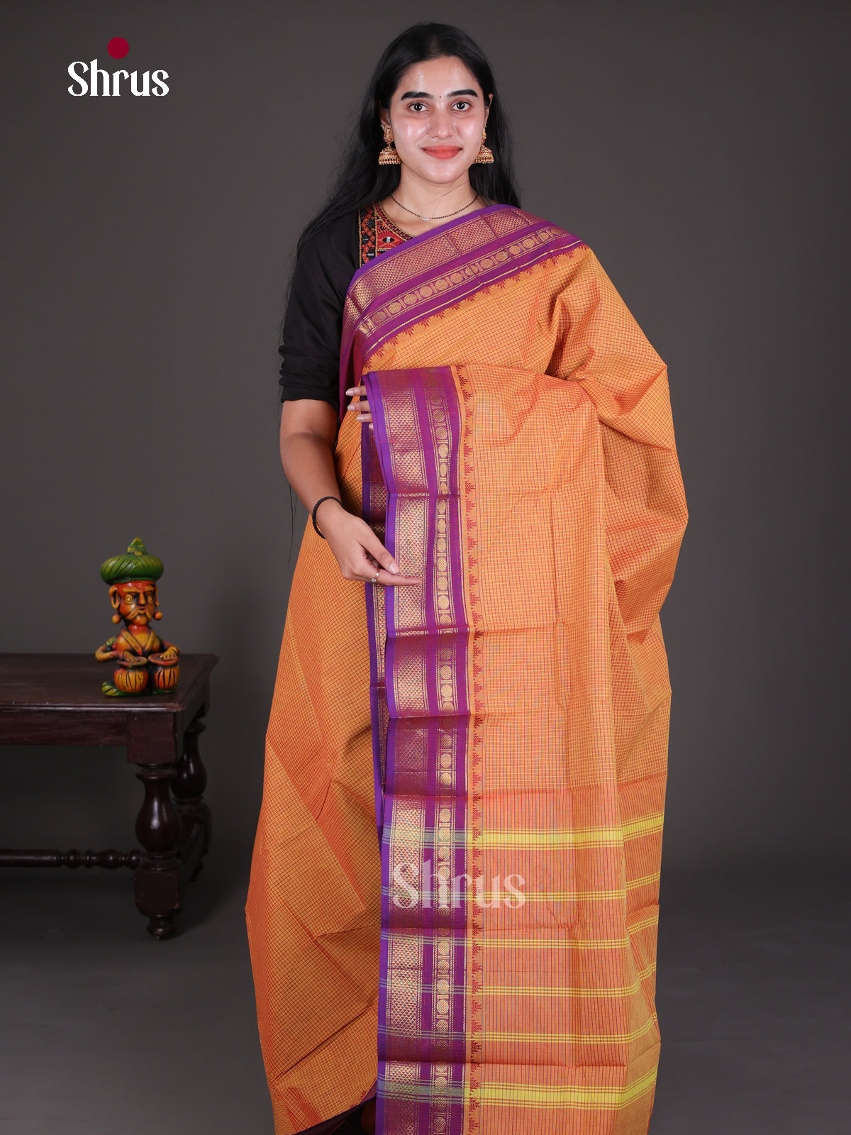 Chettinad Cotton Saree - EDS13047 - Shop on Shrus.com