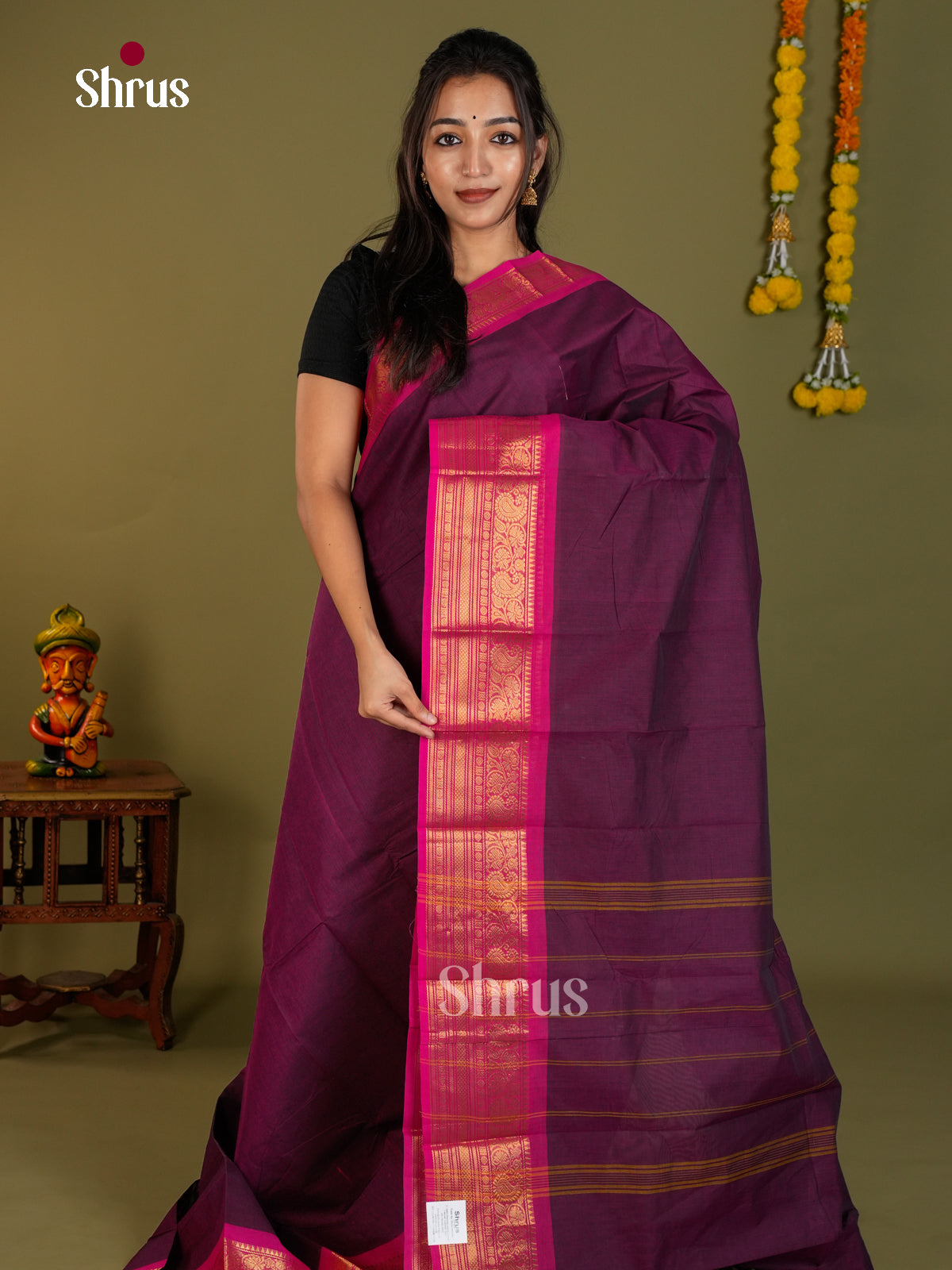 Chettinad Cotton Saree - EDS13050 - Shop on Shrus.com